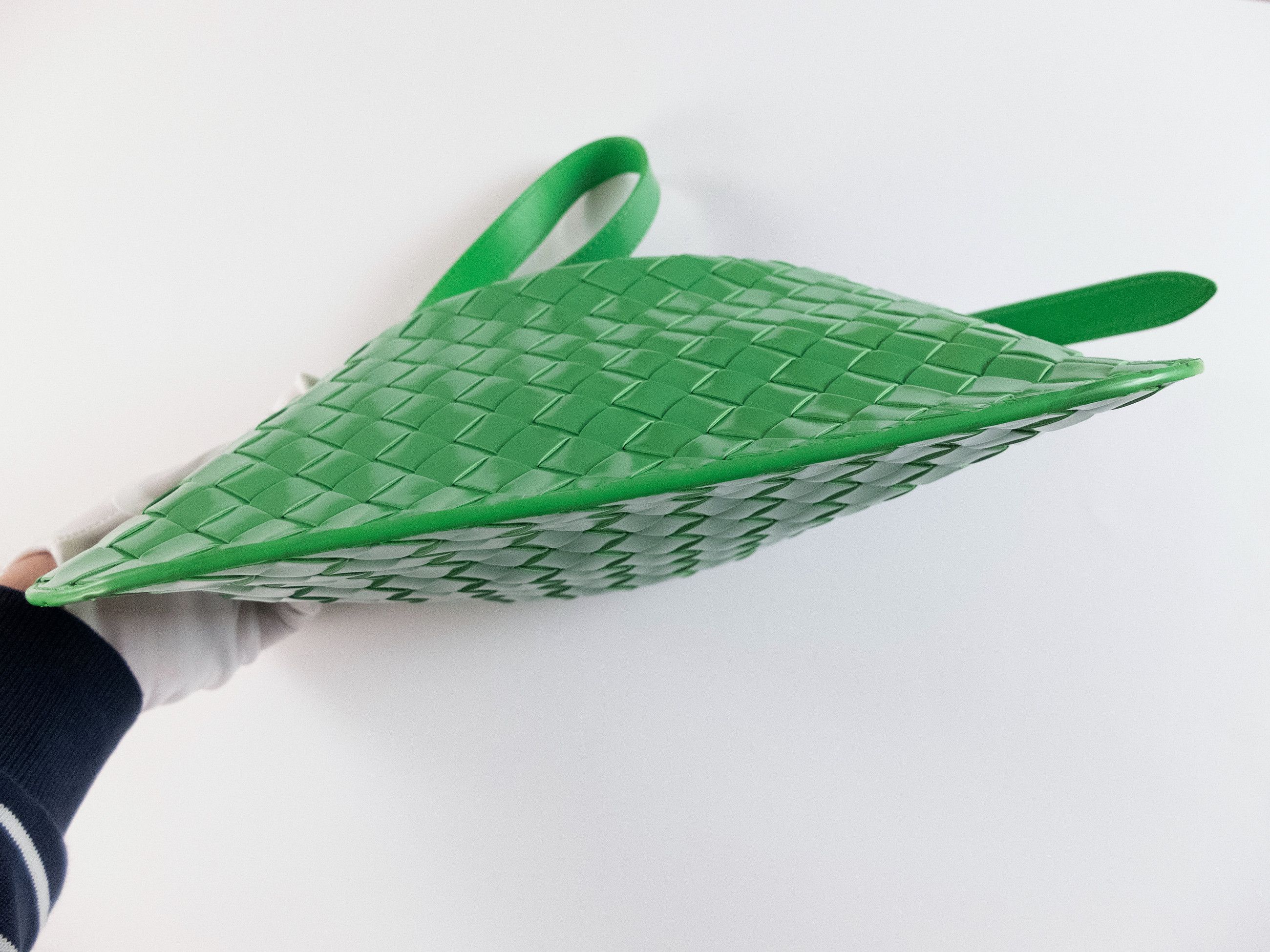 Bottega Veneta BOTTEGA VENETA green patent leather woven flap bag Size ONE SIZE - 9 Thumbnail