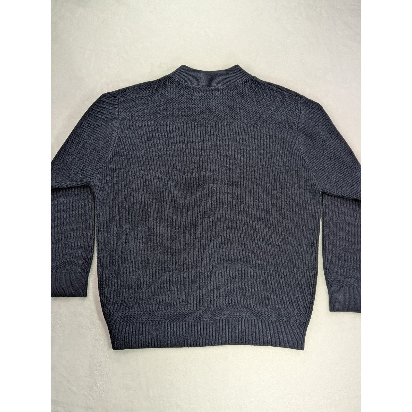 L.L. Bean Mens Large-Reg Navy Fisherman Sweater Pullover Knit Henley Size US L / EU 52-54 / 3 - 7 Thumbnail