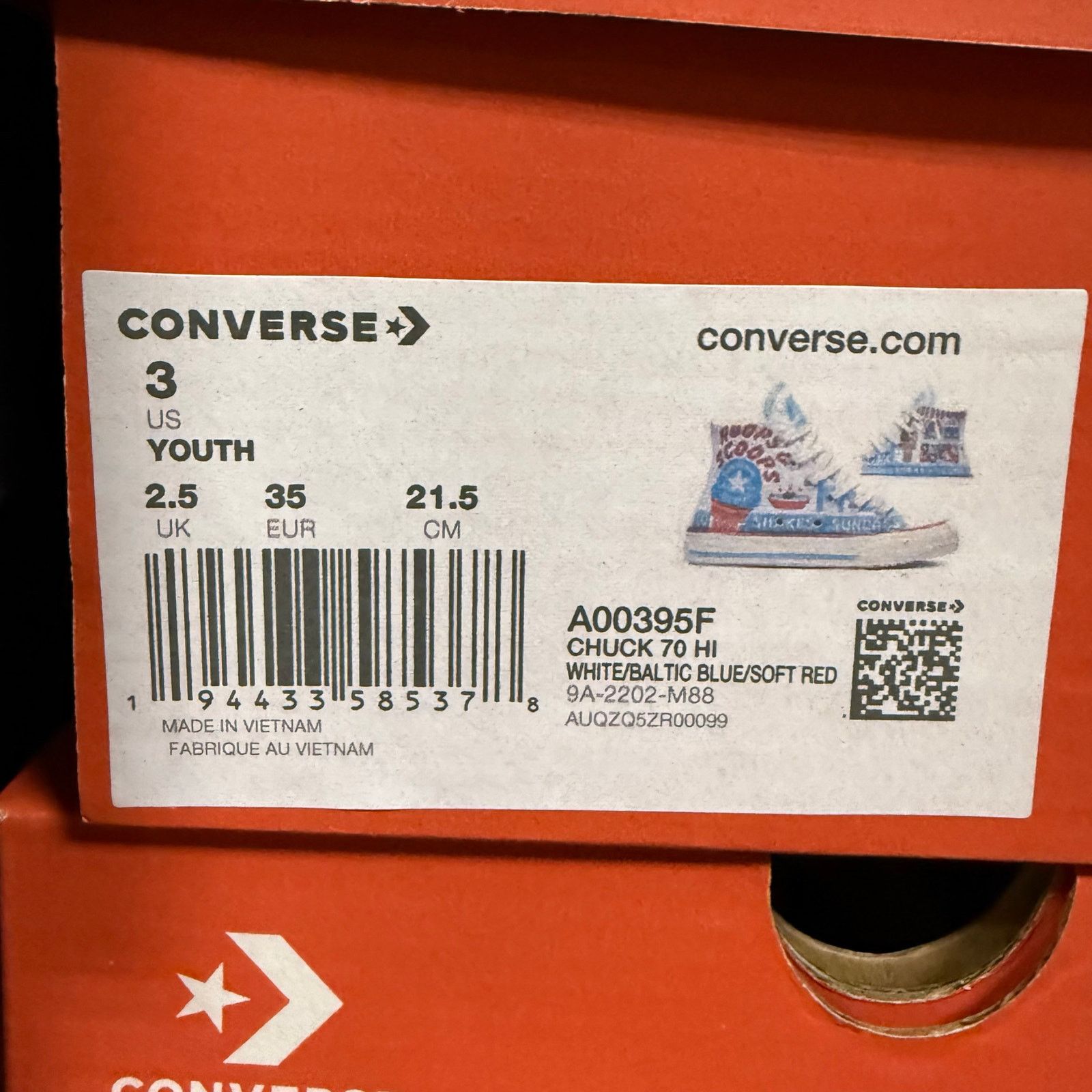 Converse CONVERSE GS 3 YOUTH 1970s HI TOP ICE CREAM A00395F Size US 4 / IT 34 - 6 Thumbnail