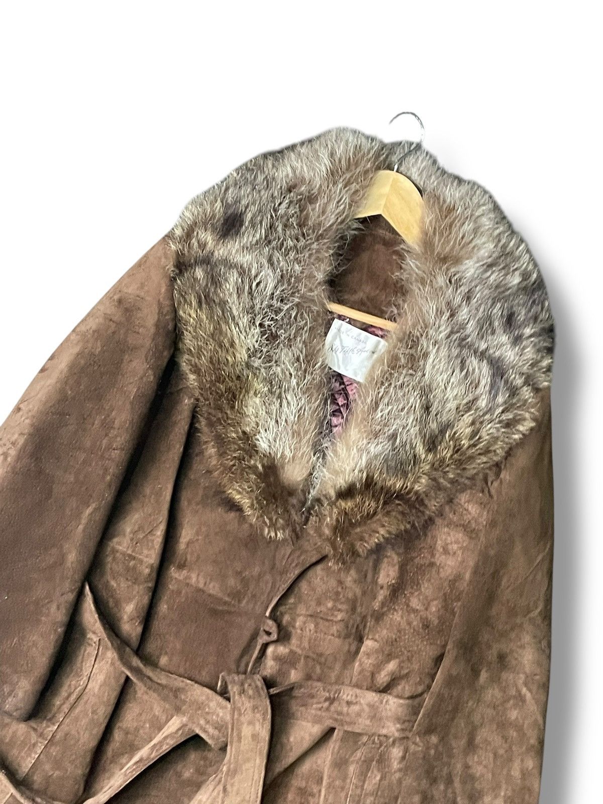 Japanese Brand × Saks Fifth Avenue × Vintage Saks Fifth Avenue Leather Suede Long Jacket (69) Size US XXS / EU 40 - 2 Thumbnail