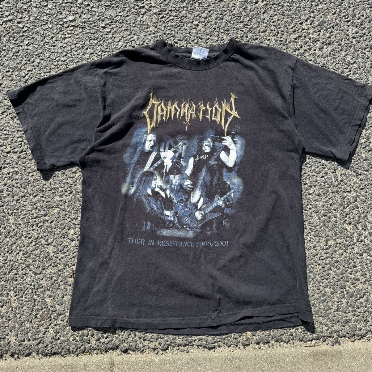 Band Tees Vintage Damnation Polish Thrashed Metal Band Tee Washed Size US L / EU 52-54 / 3 - 8 Thumbnail