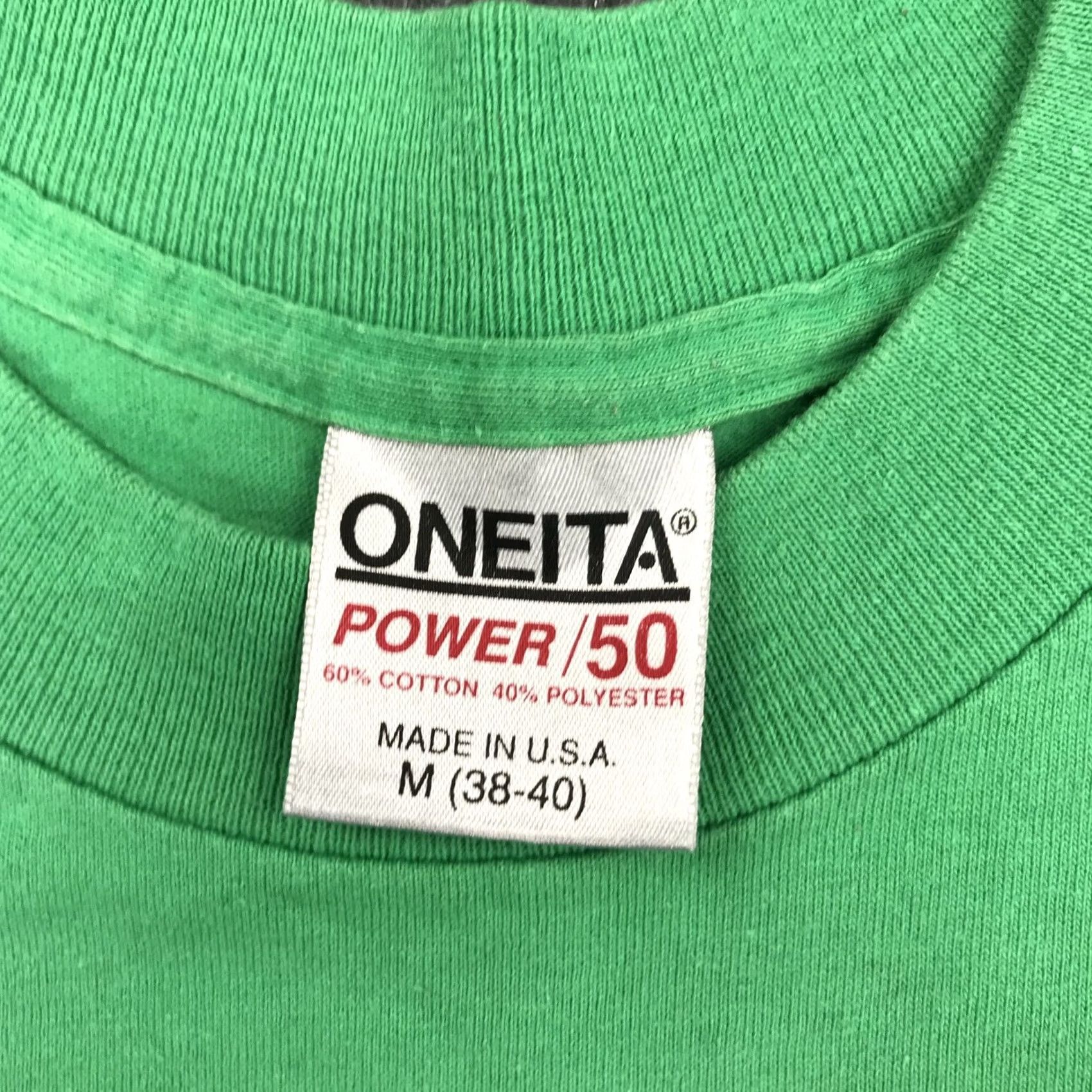 Vintage VINTAGE Baseball Graphic Tee T-Shirt Adult Medium Green 90s Single Stitch Nike? Size US M / EU 48-50 / 2 - 2 Thumbnail