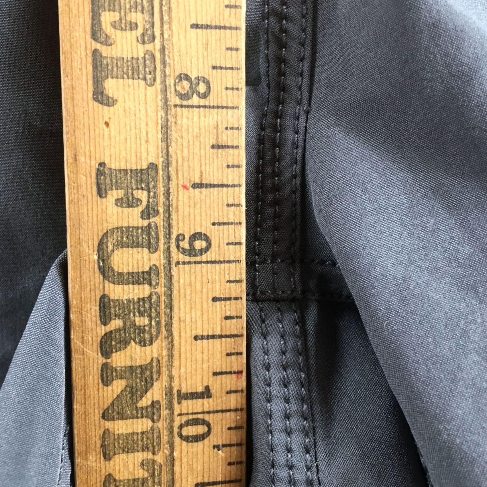 Vintage Dudé Shorts Womens Large Gray Zip Fly Regular Fit Flat Front Casual Comfort Size 36" / US 14 / IT 50 - 6 Thumbnail