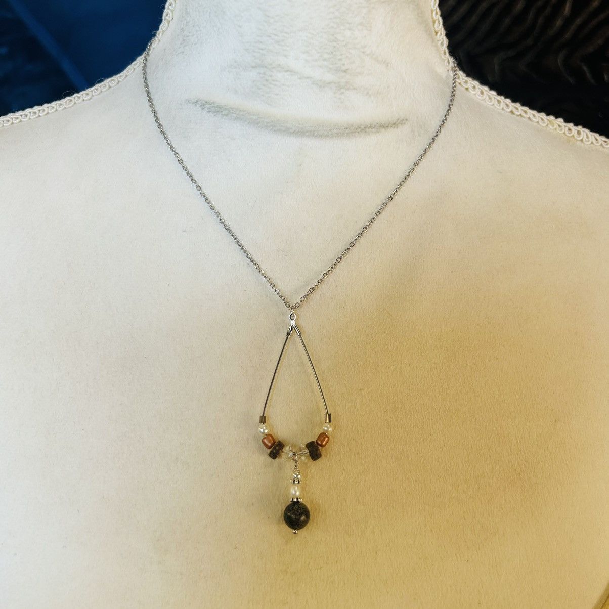 Handmade Handcrafted vintage bead changeable charm pendant necklace Size ONE SIZE - 3 Thumbnail