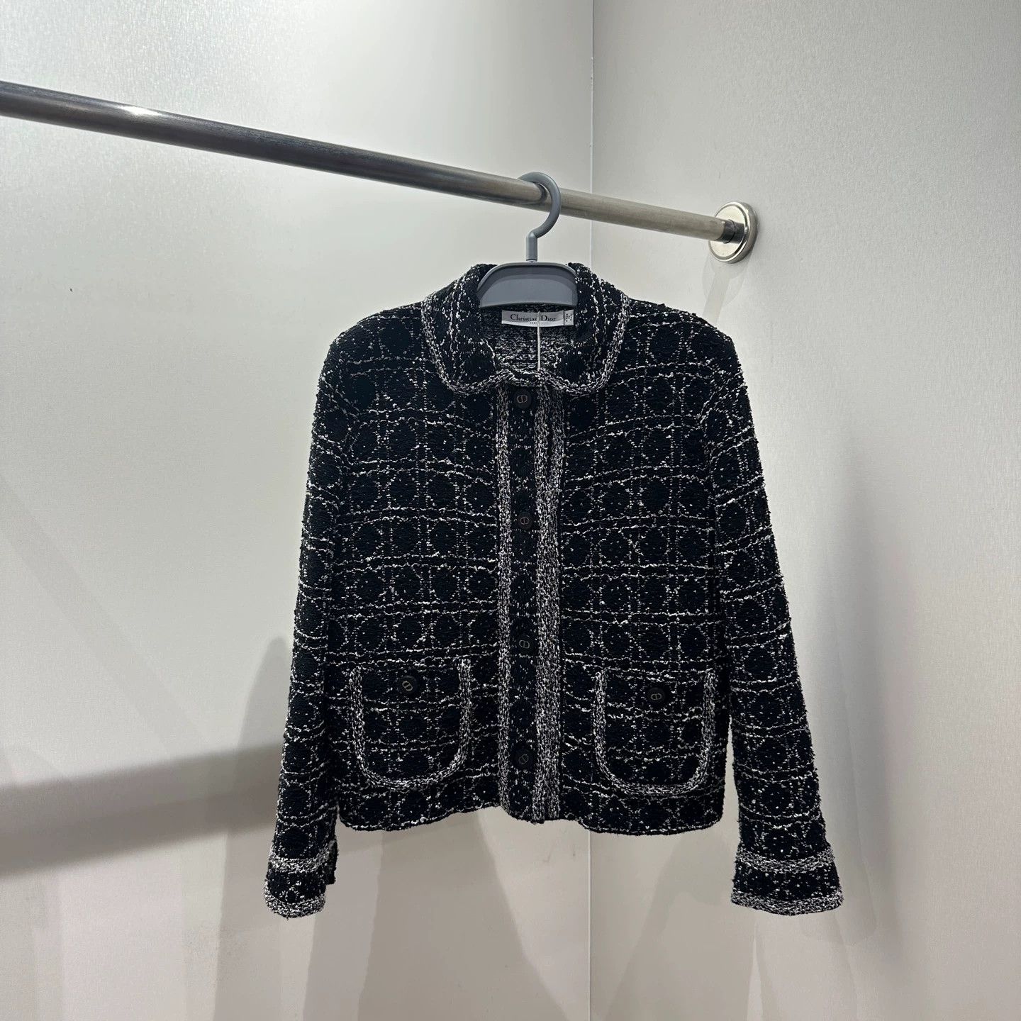 Christian Dior Monsieur Dior feb271 tweed houndstooth jacket 36 Size XS / US 0-2 / IT 36-38 - 1 Thumbnail