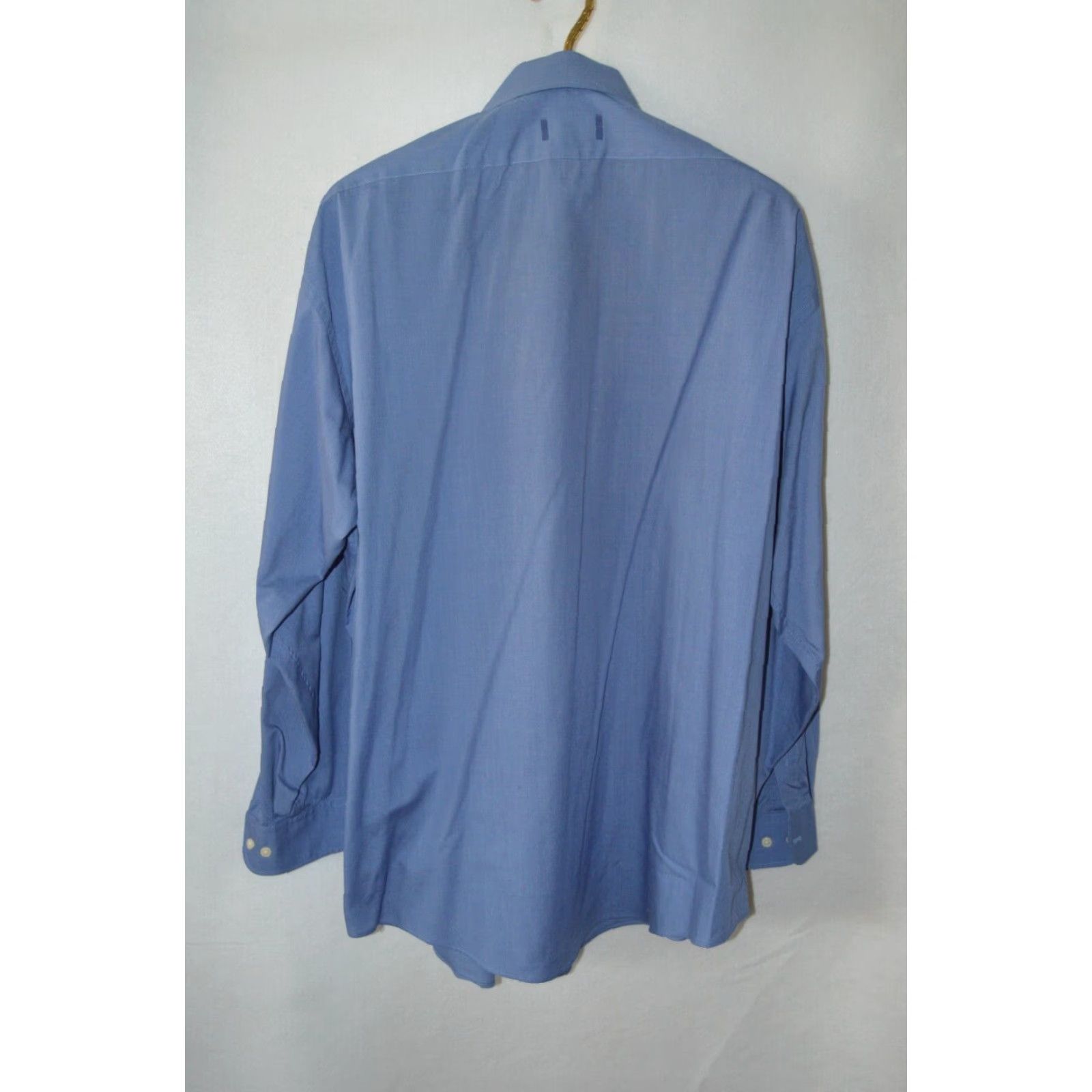 Enro Enro Men's Shirt 18.5 35/36 Blue Solid Long Sleeve Tall Size US XXL / EU 58 / 5 - 2 Thumbnail