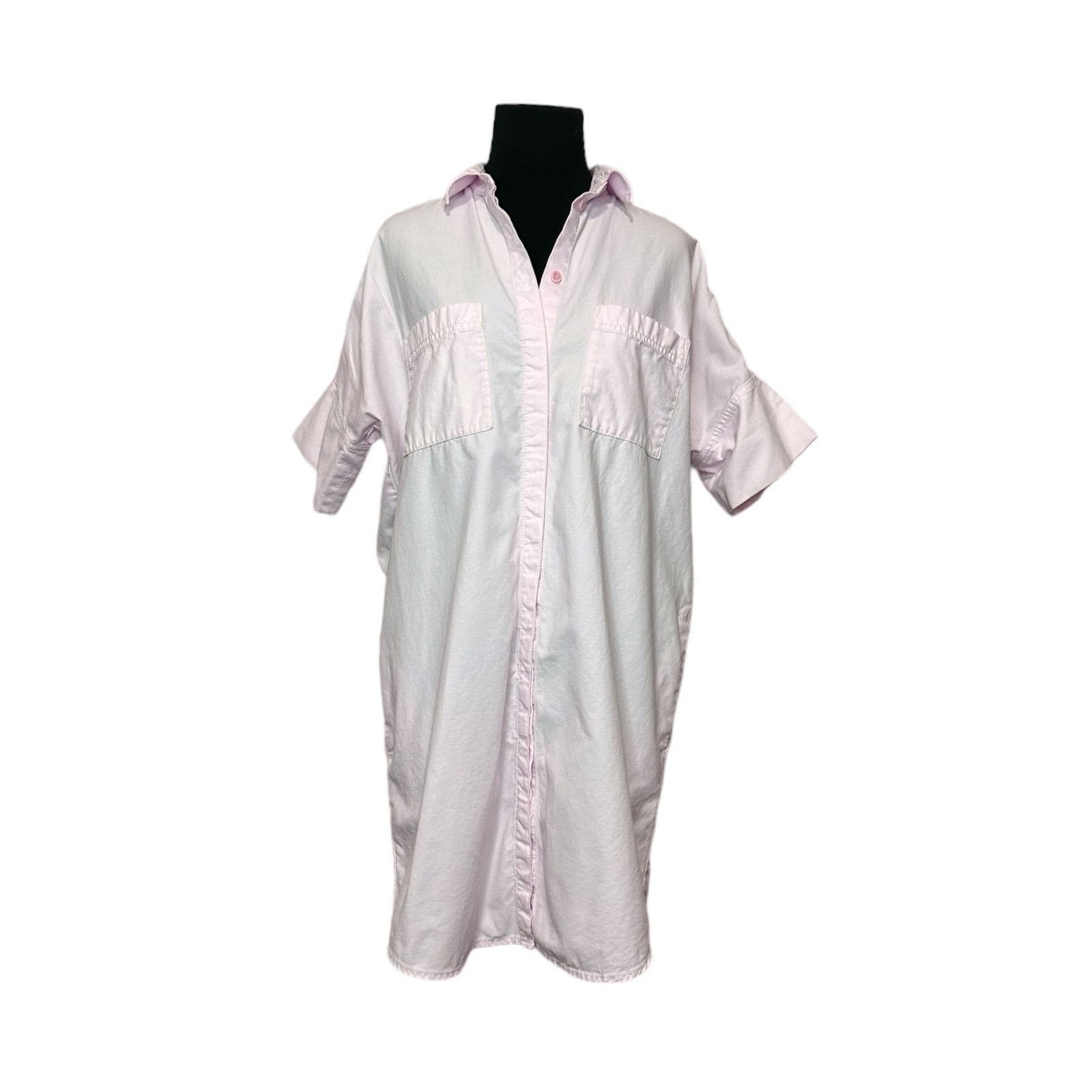 Madewell Madewell pink buttoned shirt mini dress size small Size S / US 4 / IT 40 - 9 Thumbnail