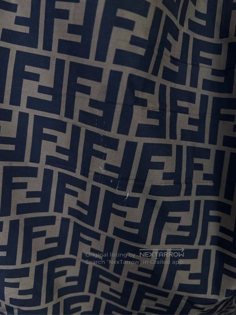 Fendi Fendi Brown full print nylon fabric drawstring casual pant Size US 32 / EU 48 - 7 Thumbnail