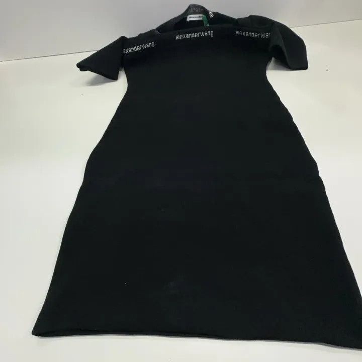 Alexander Wang Alexander Wang Black Logo Trimmed Dress - Size XS / US 0-2 / IT 36-38 - 7 Thumbnail