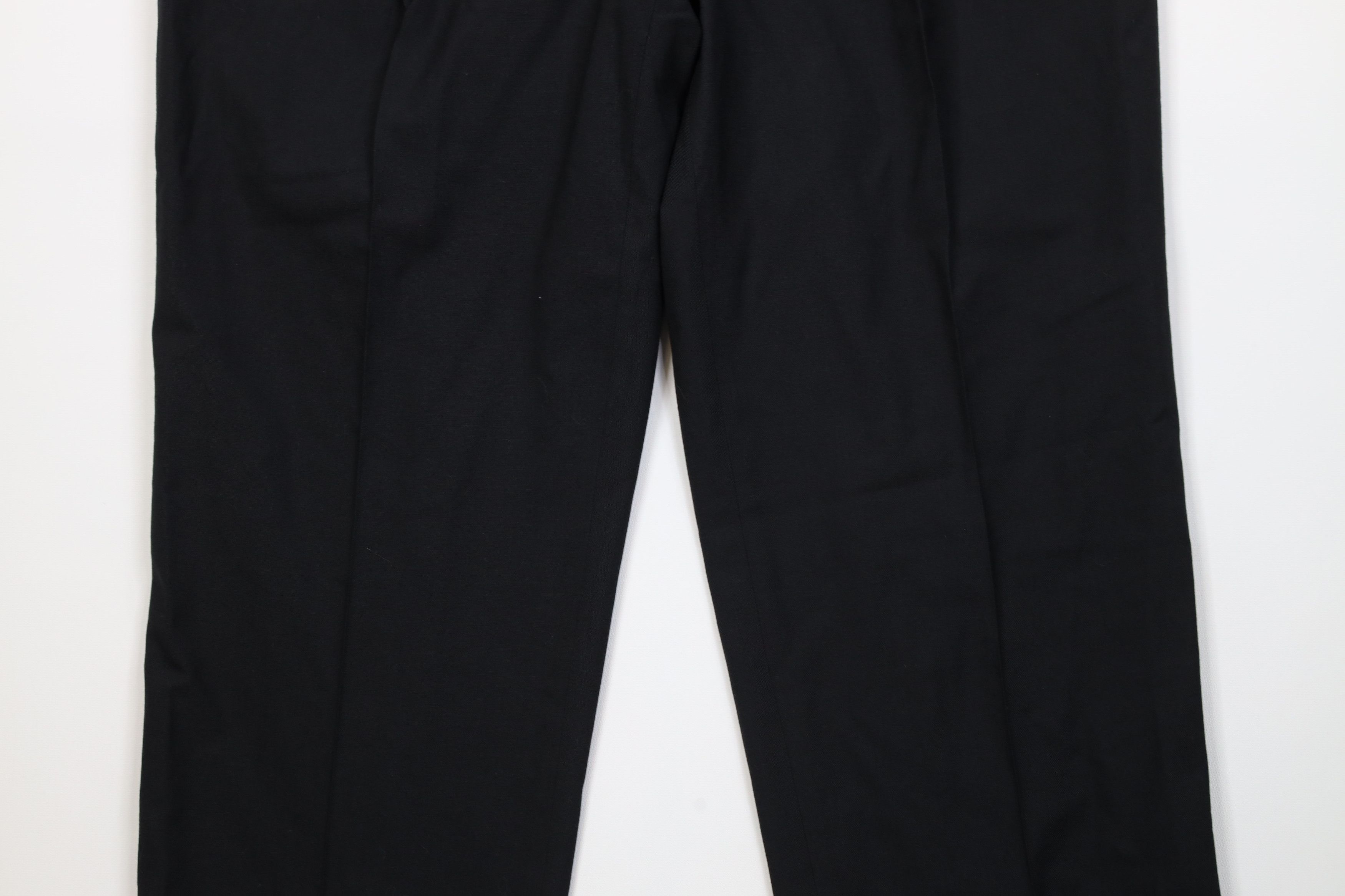 Lands' End Vintage 90s Lands End Wide Leg Chino Pants Trousers Black Size US 38 / EU 54 - 3 Thumbnail