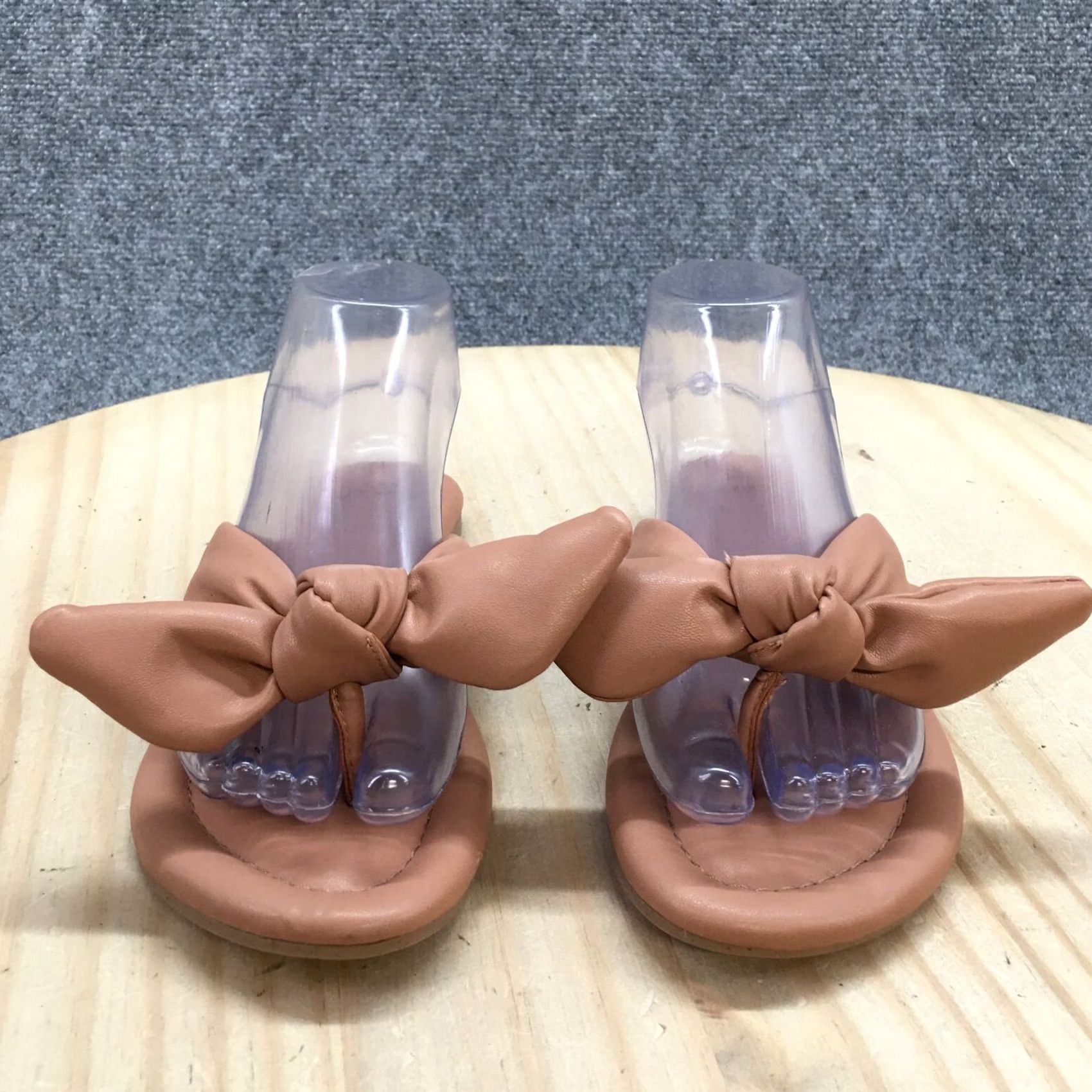 Vintage A New Day Sandals Womens 6.5 Flip Flop Comfort Brown Faux Leather Slip On Size US 7 / IT 37 - 7 Thumbnail