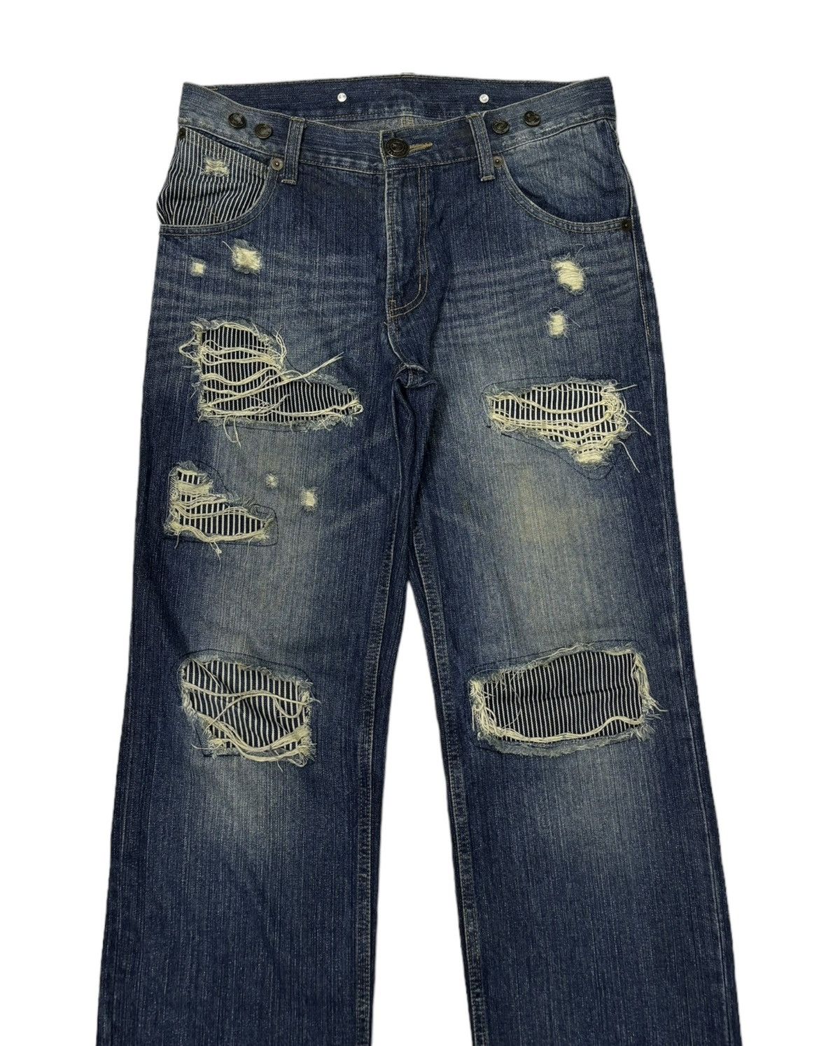 Hysteric Glamour Vintage Japanese Denim Patchwork Baggy Jeans Unbrand Size US 34 / EU 50 - 3 Thumbnail