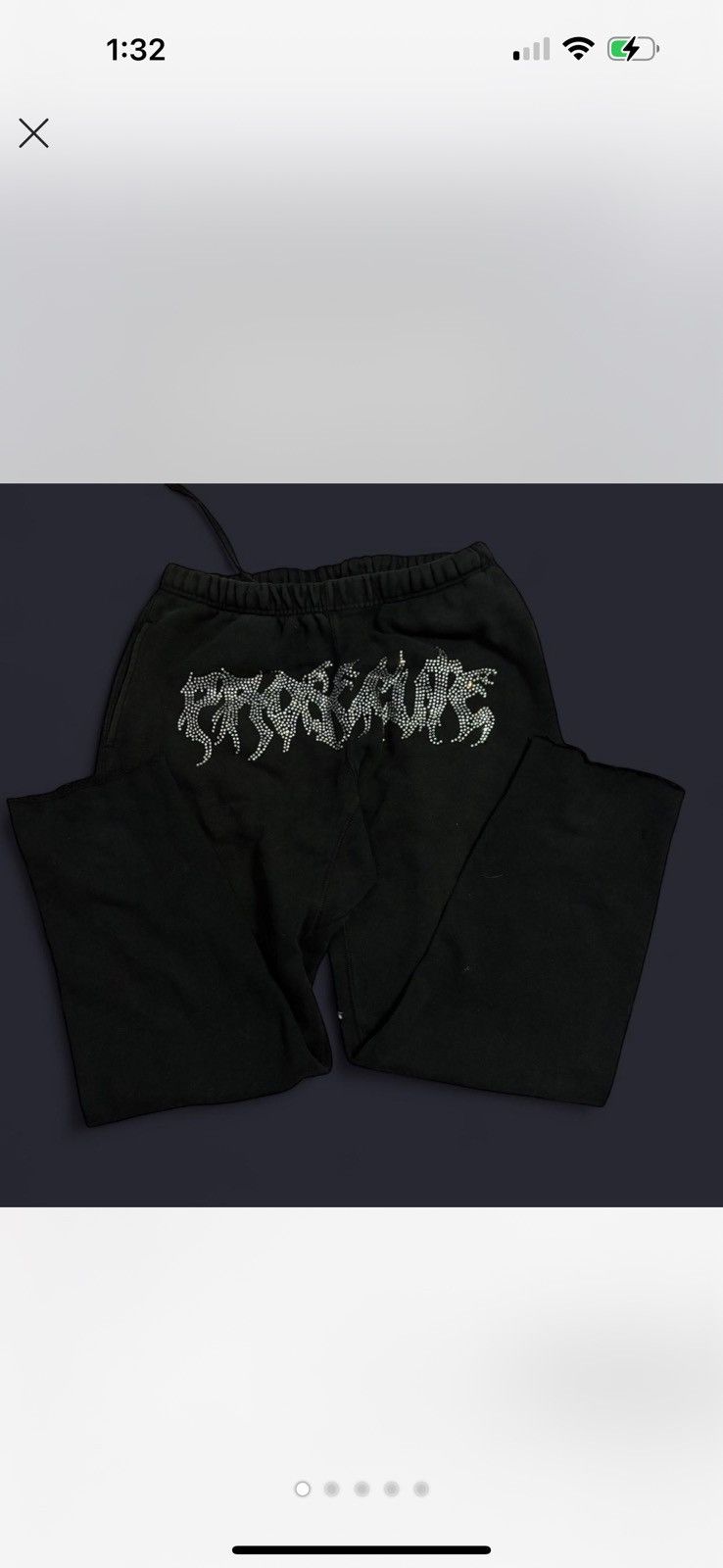 Other Black By Prosecute Rhinestoned Sweatpants Size 27" / US 4 / IT 40 - 1 Thumbnail