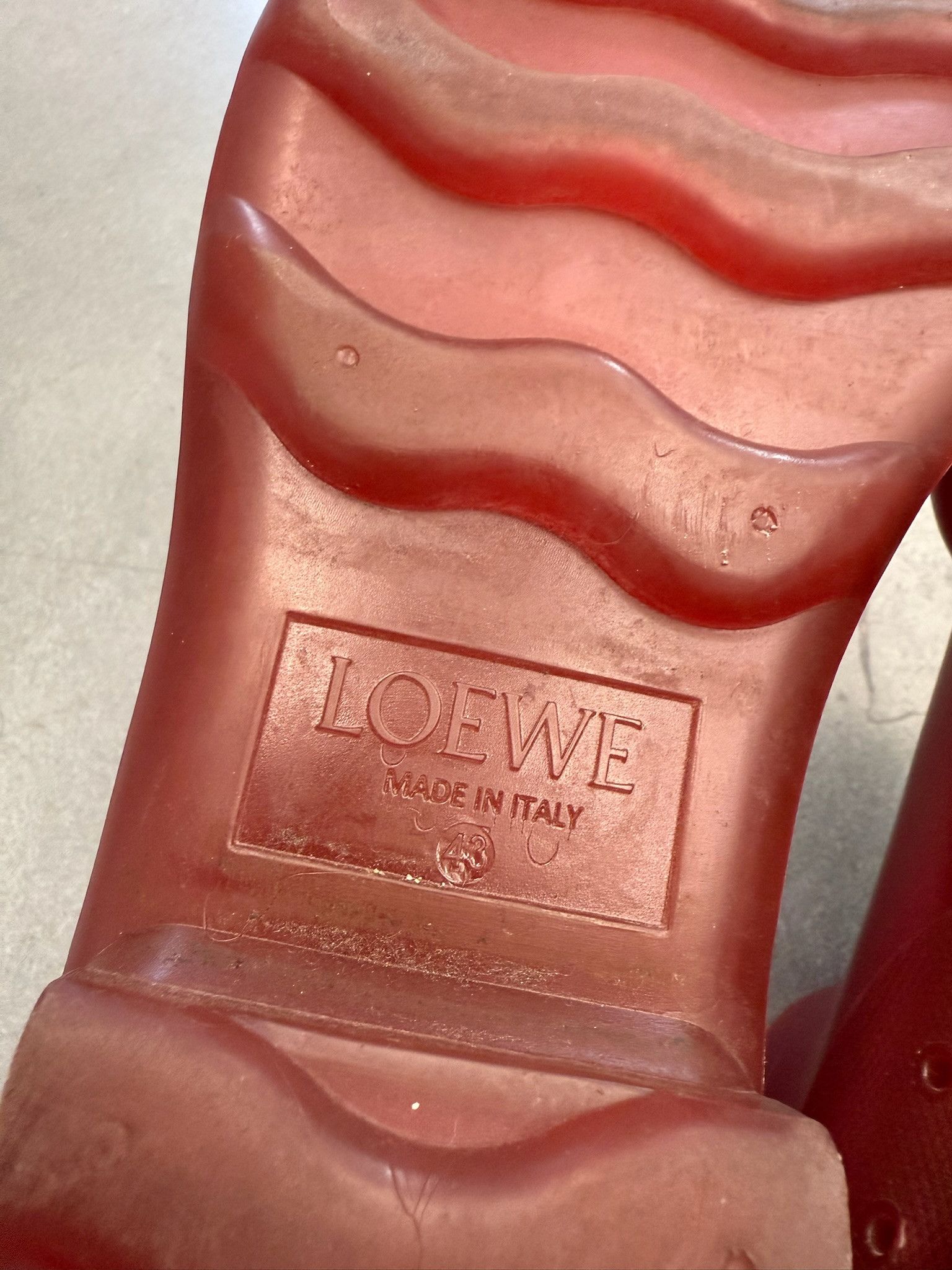 Loewe Loewe Size 43 Men's Molded Transparent Rubber Boot Size US 10 / EU 43 - 10 Thumbnail