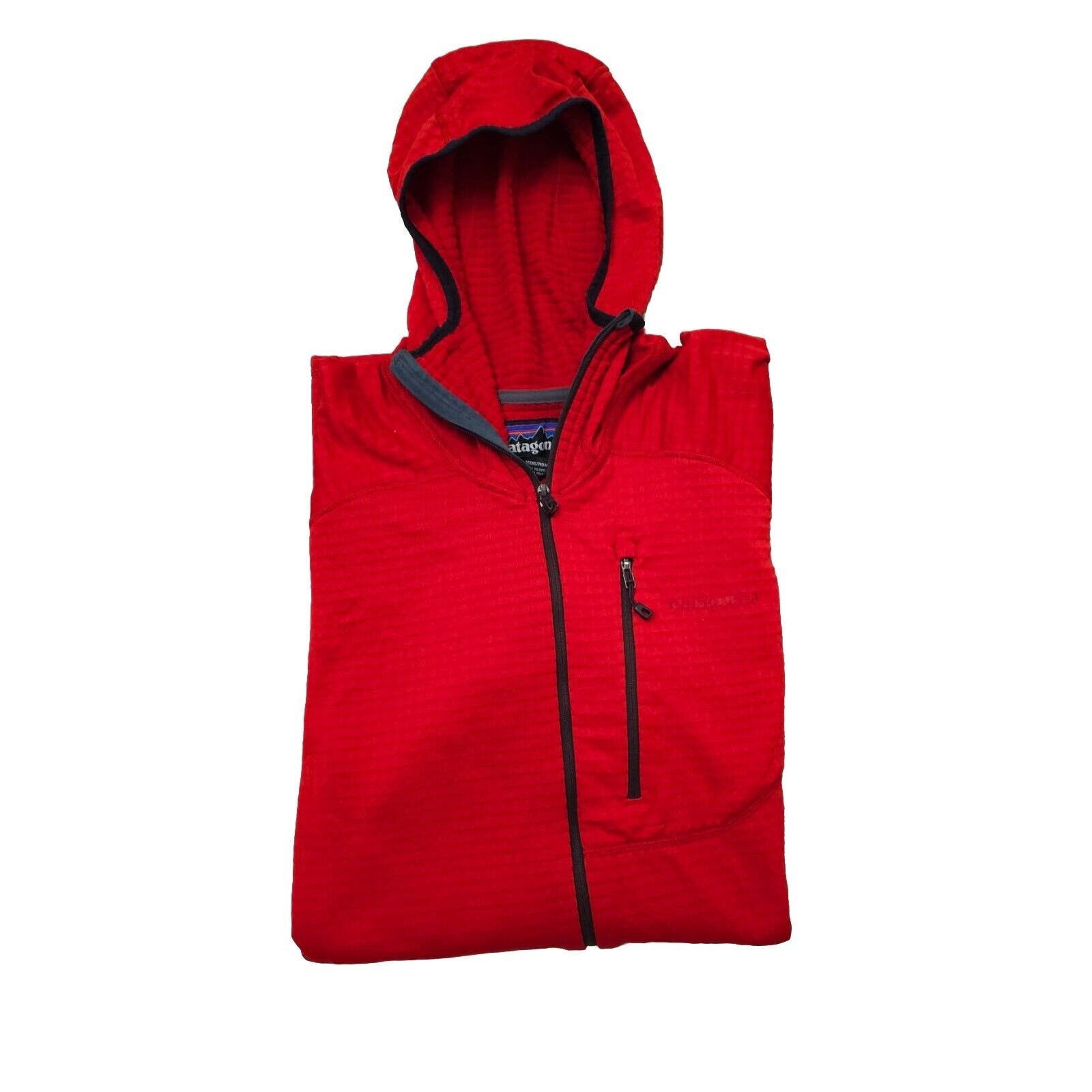 image of Patagonia Mens R1 Techface Polartec Waffle Fleece Hoody in Red (Size 2XL)