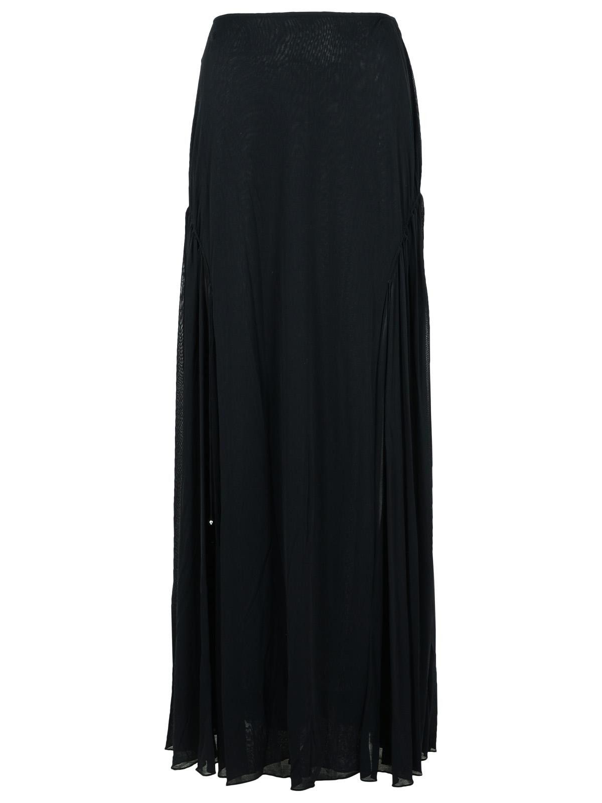 Lanvin LANVIN 'Flared' Black Viscose Blend Skirt Size 27" / US 4 / IT 40 - 1 Thumbnail