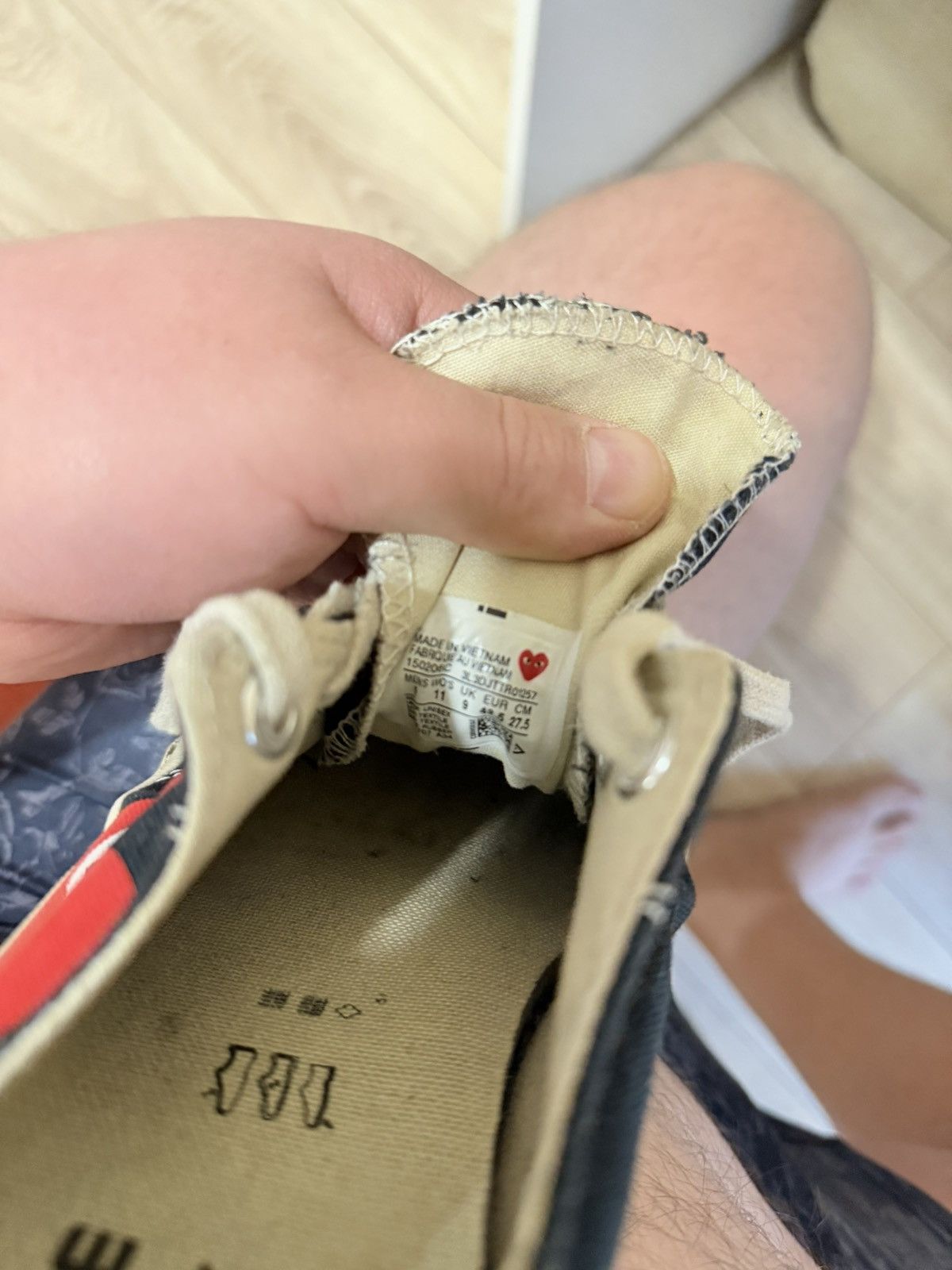 Comme des Garcons PLAY × Converse Very nice Size US 9 / EU 42 - 6 Thumbnail