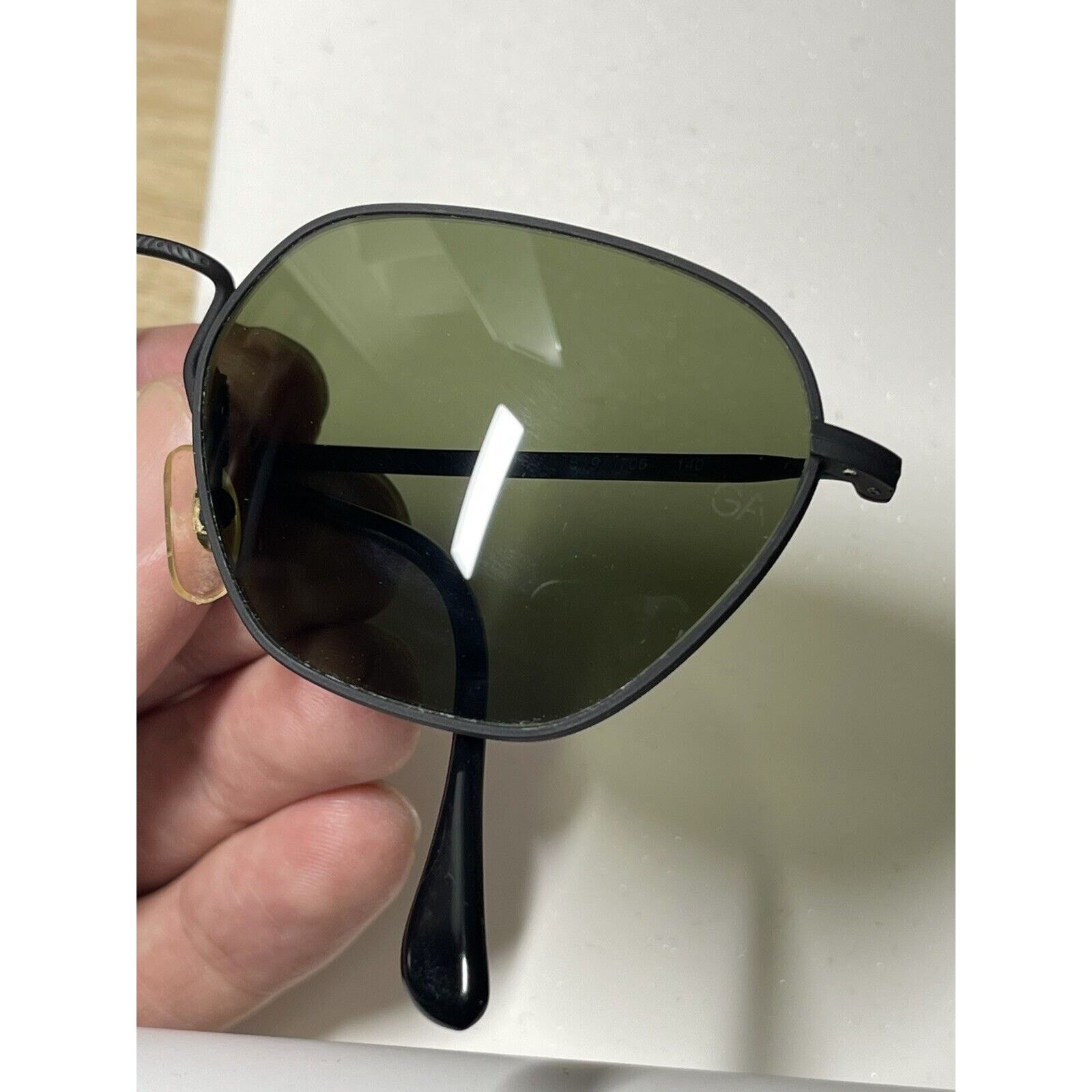 Giorgio Armani Vintage Giorgio Armani 619 706 Large 140 Green Lenses 90s Size ONE SIZE - 4 Thumbnail