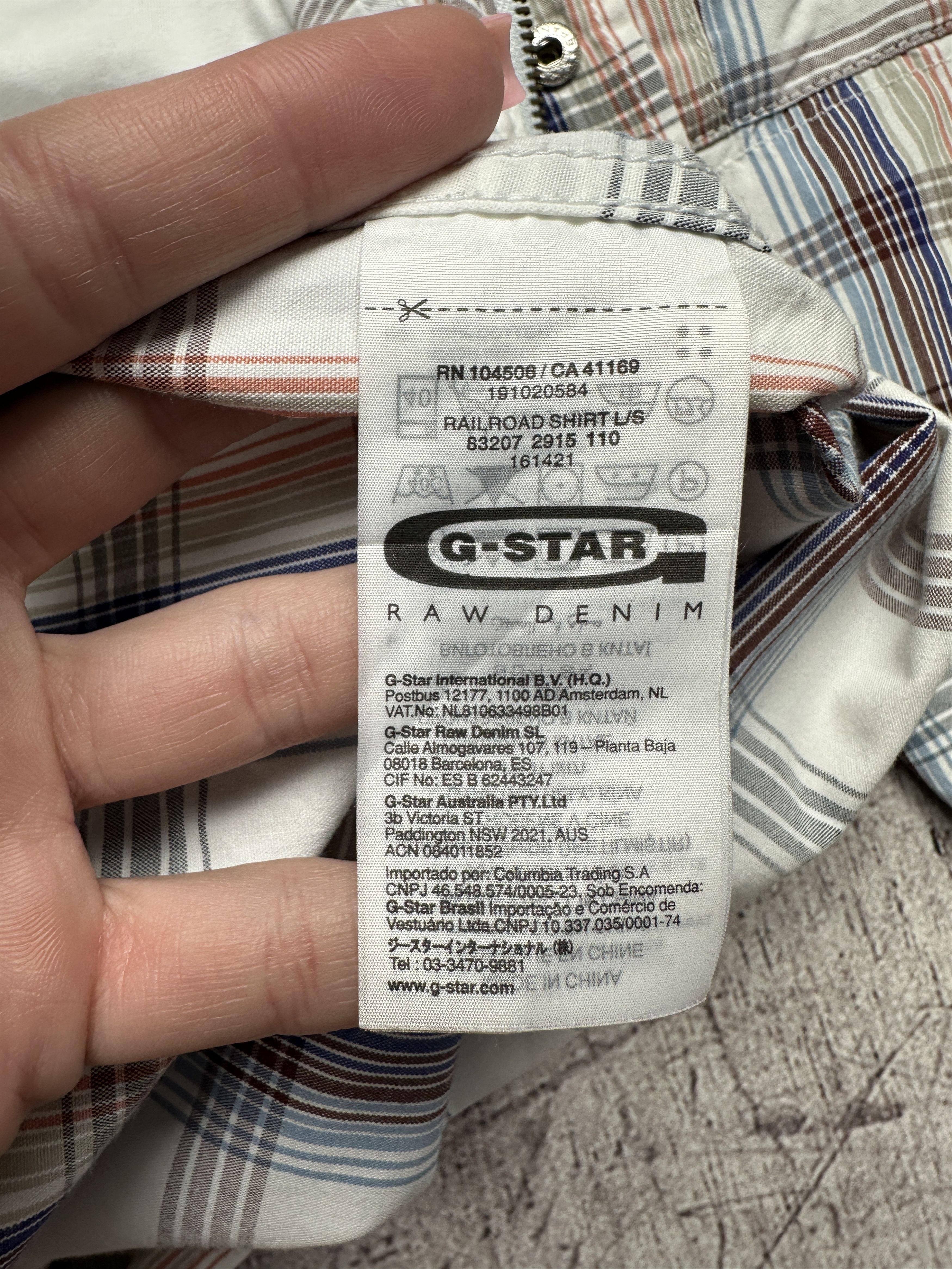 G-Star G Star Raw Mens Long Sleeve Check Shirt Size US XL / EU 56 / 4 - 5 Thumbnail