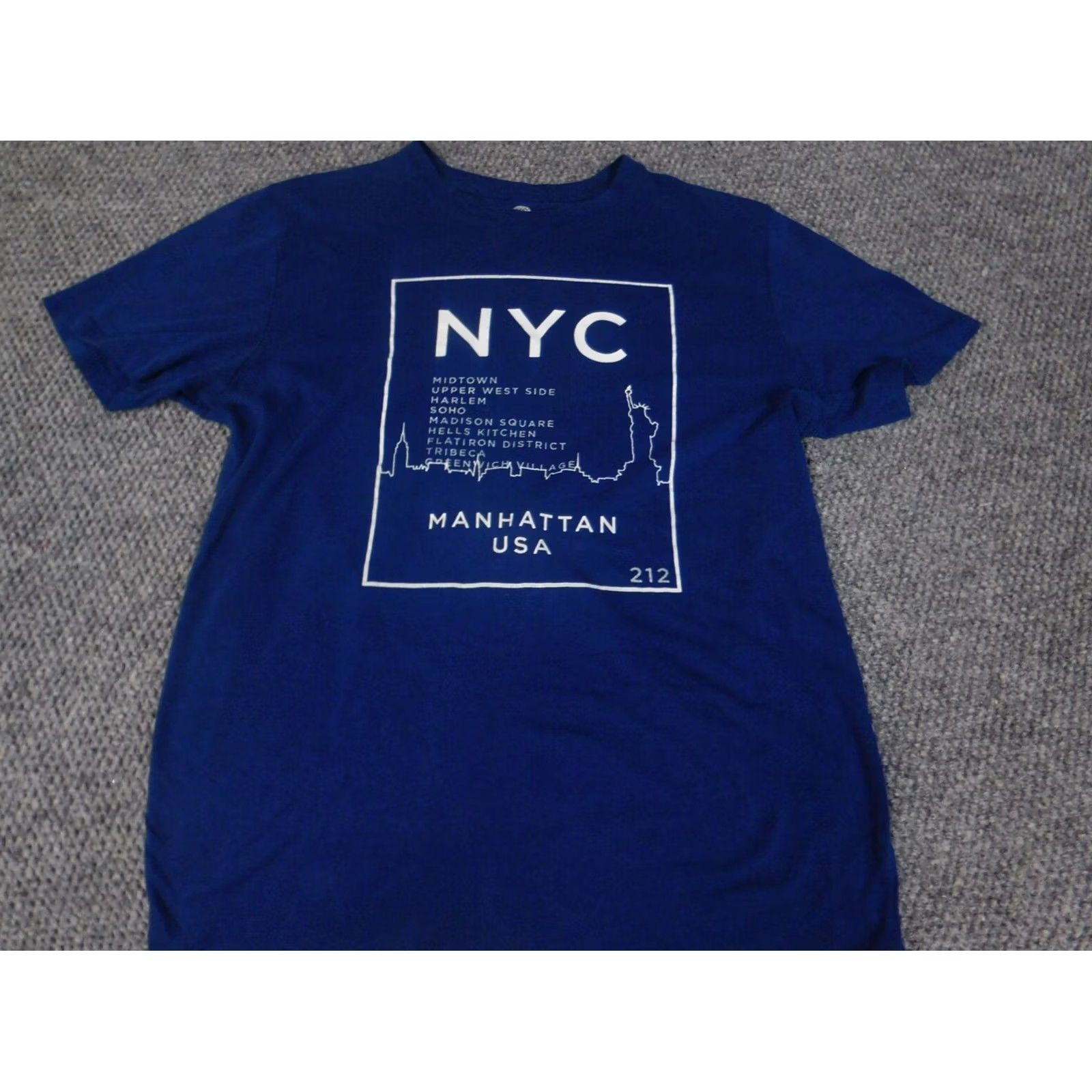 Old Navy Old Navy Mens Shirt Short Sleeve Crew Neck Cotton Blue Logo 90s City T-Shirt M Regular Wind City Blue Mens Shirt Size US M / EU 48-50 / 2 - 3 Thumbnail