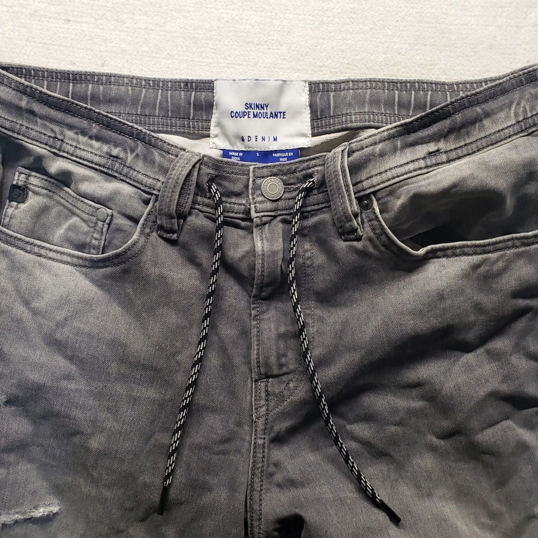 H&M H&M Jeans Men Slim Skinny Pants 29x32 Gray Denim 5-Pocket Distressed Stretch N/A N/A Size US 29 - 5 Thumbnail