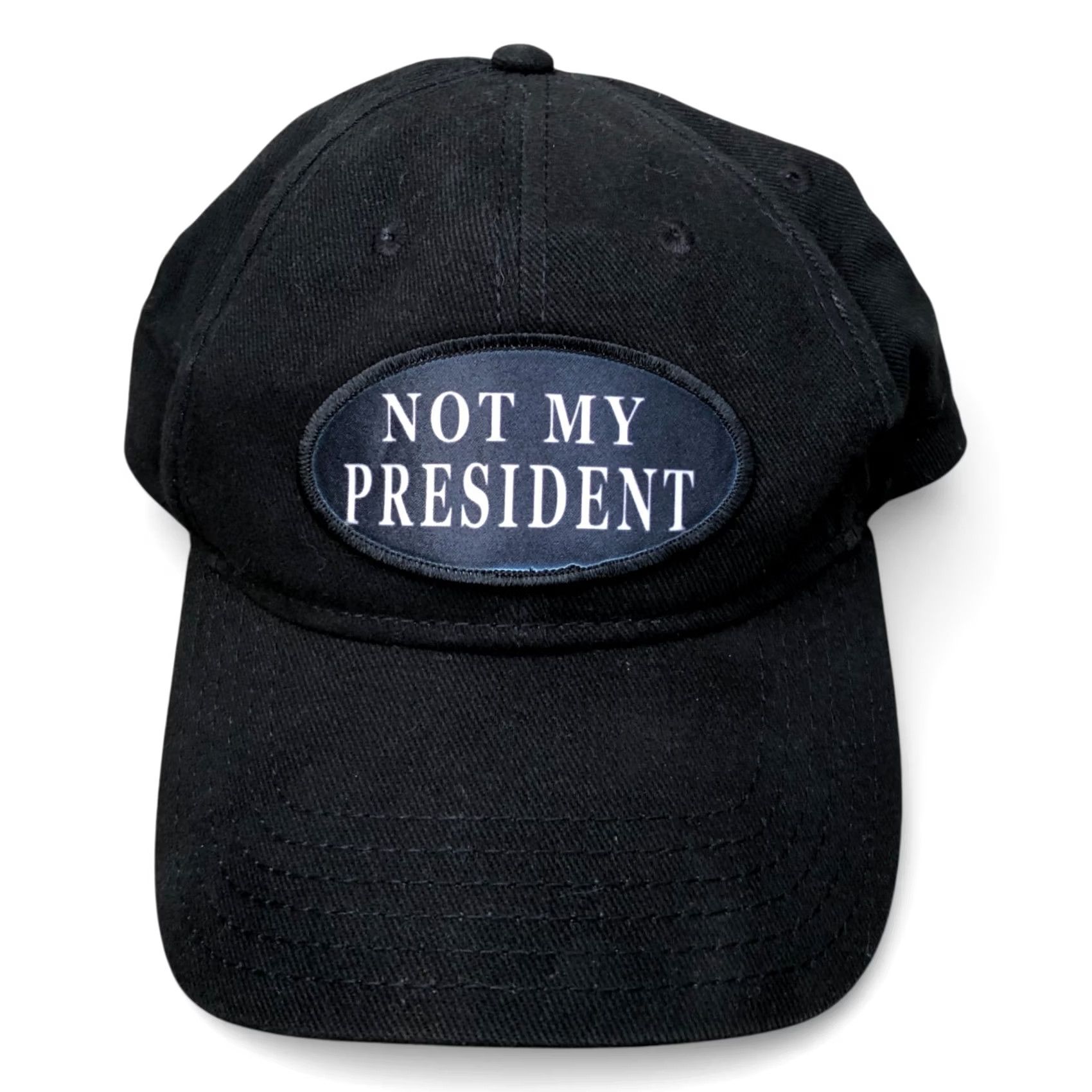 Vintage OTTO NOT MY PRESIDENT HAT Men's One Size Black Protest Adjustable Cap Size ONE SIZE - 2 Thumbnail