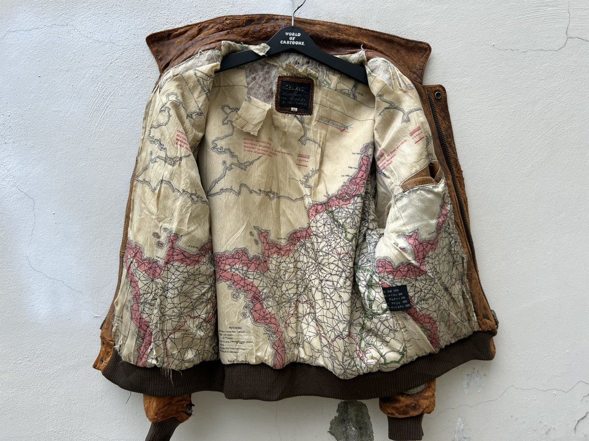 Leather Trashed 80s DEUX 2C Distressed A-2 Flight Leather Jacket Size US L / EU 52-54 / 3 - 21 Thumbnail