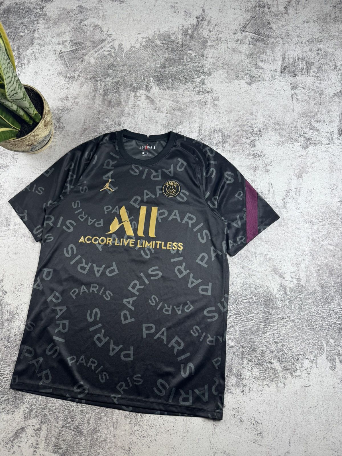 Jordan Brand PSG Jordan FC Paris Saint Germain Men’s Large Soccer Football Kit T Shirt Jersey Size US L / EU 52-54 / 3 - 3 Thumbnail