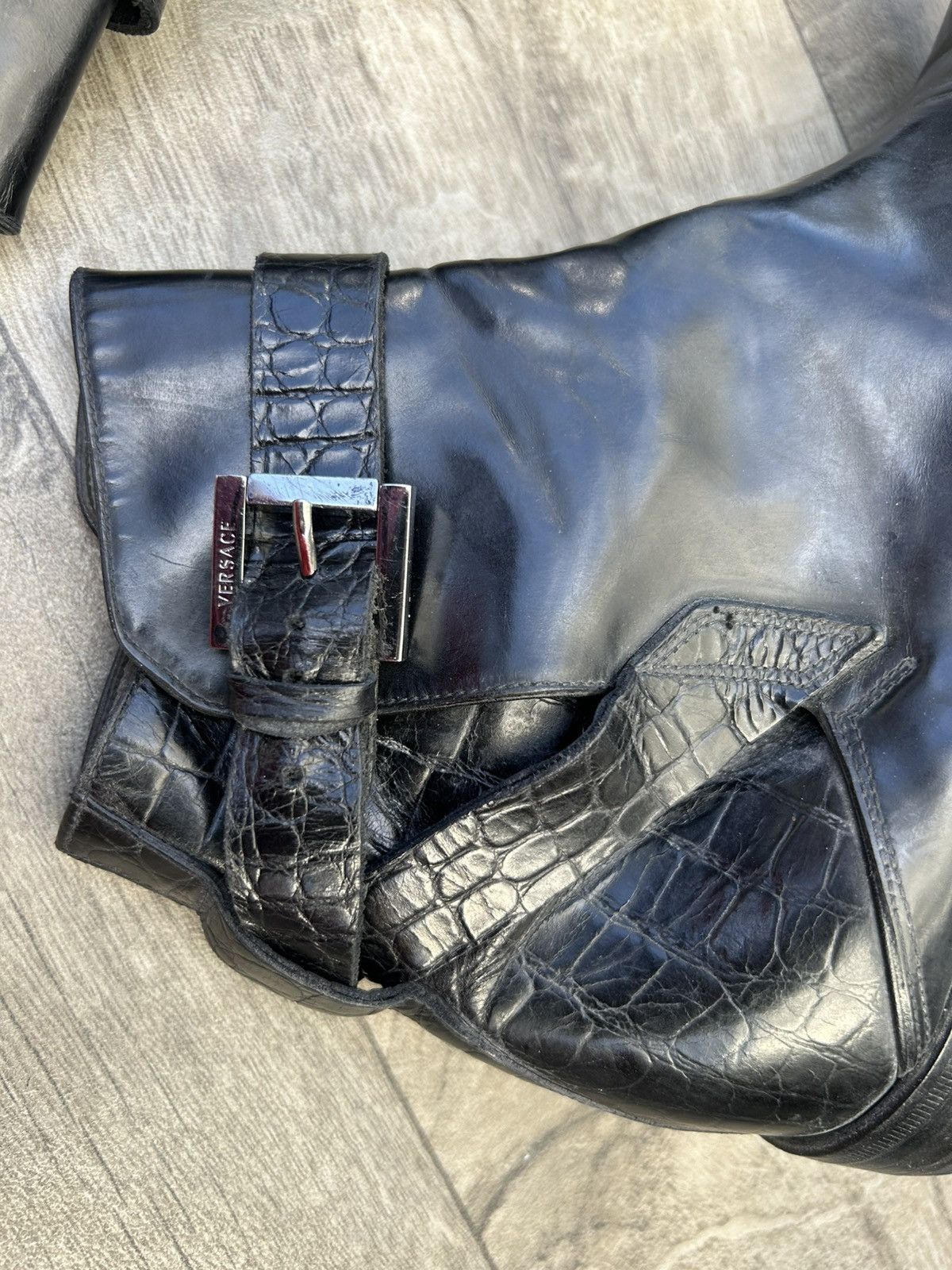 Versace Versace black leather ankle boots. Size US 8.5 / EU 41-42 - 7 Thumbnail