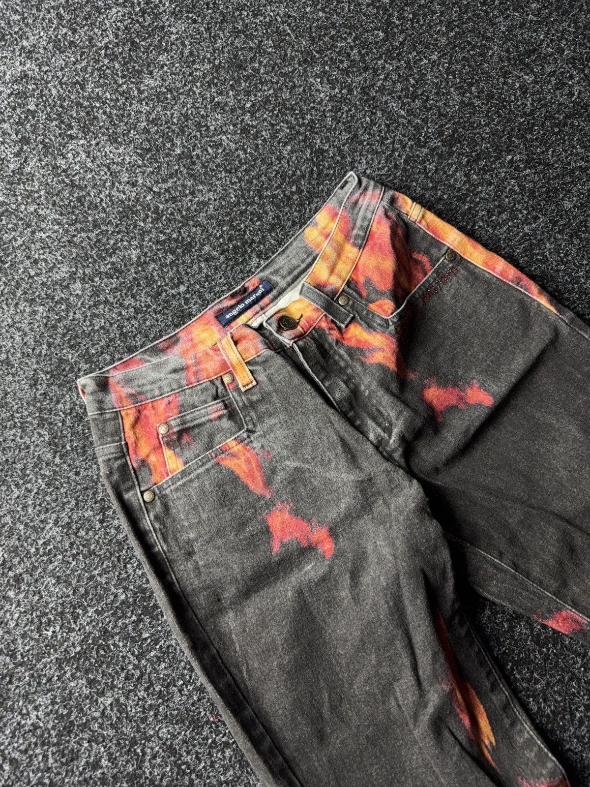 Angelo Marani Designer Avant Garde Jeans Flared pants Y2K