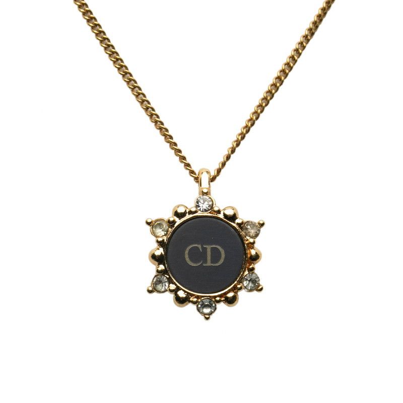 image of Dior Cd Pendant Necklace in Gold, Women's