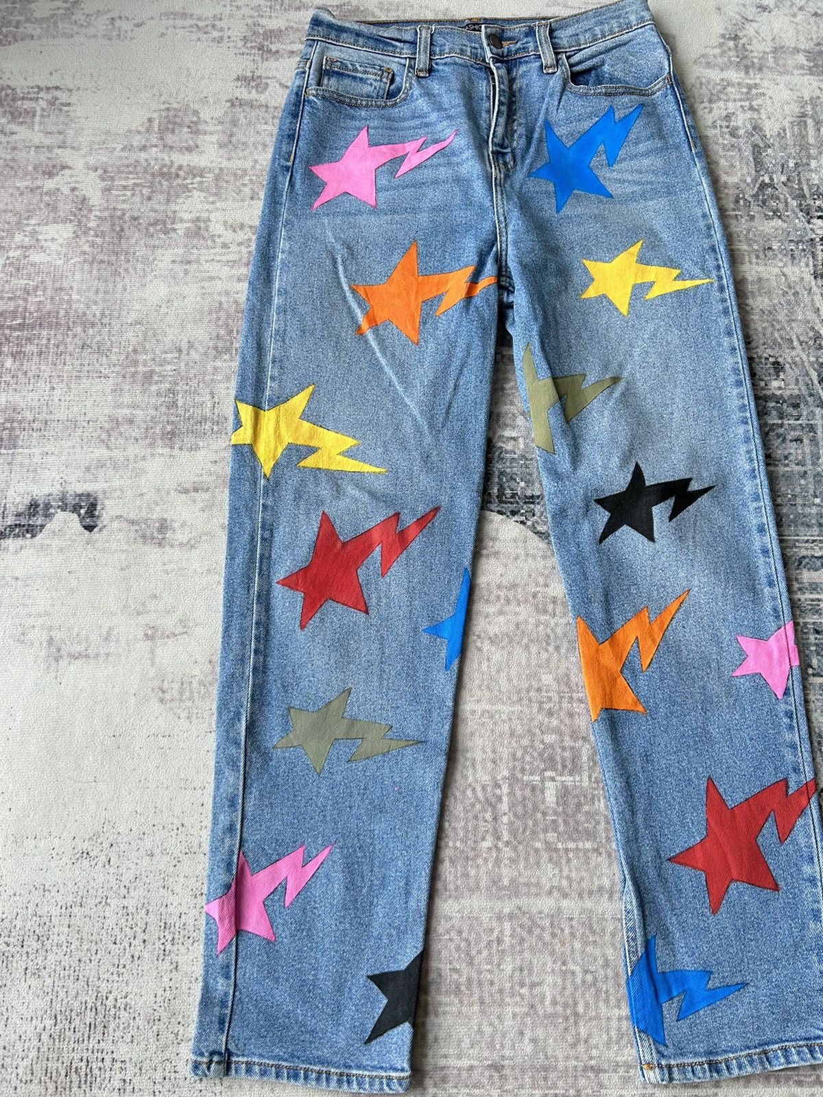 Japanese Brand Star Custom Monogram Jeans Size US 28 / EU 44 - 2 Thumbnail