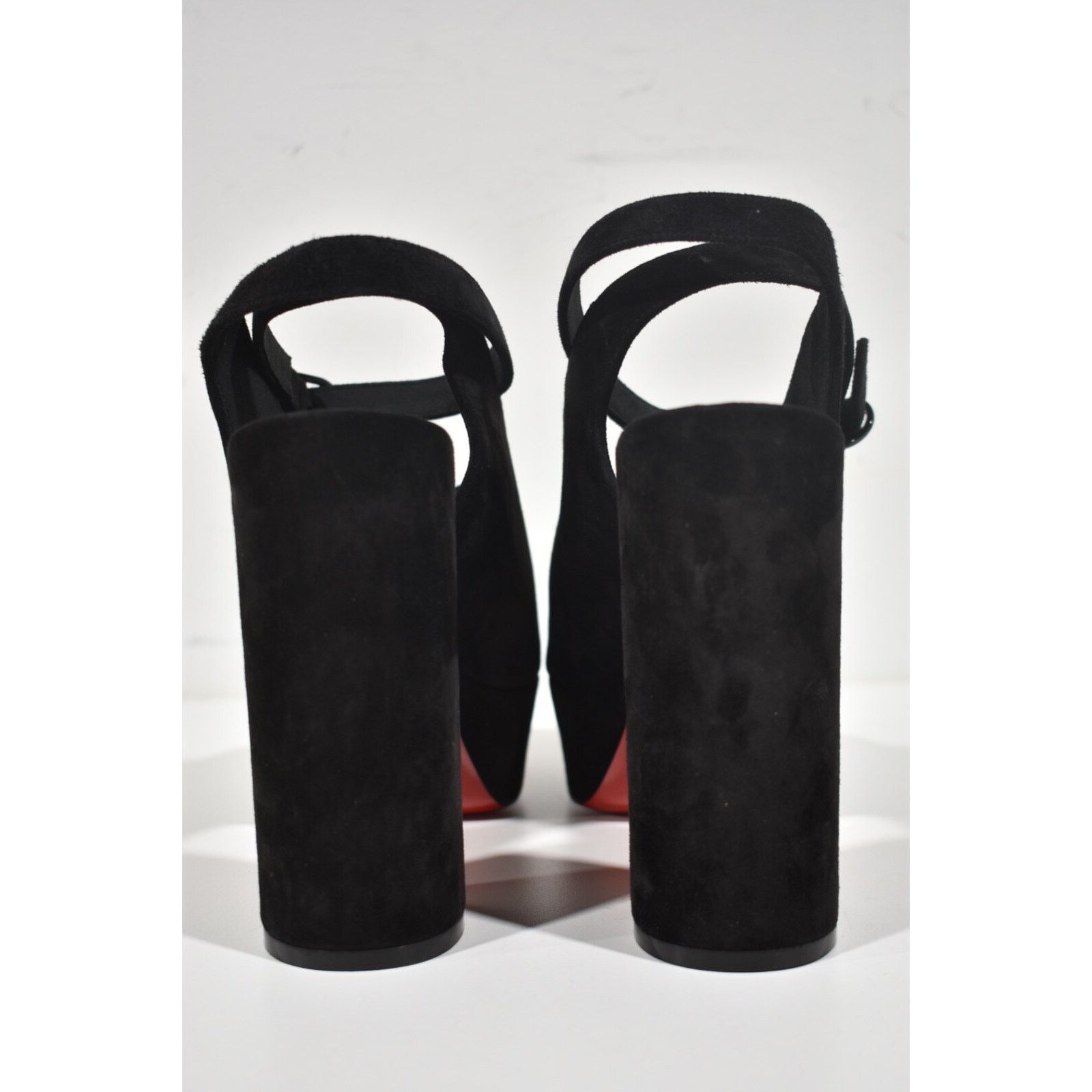 Christian Louboutin Movida Irina 130 Black Platform Sandal Block Heel Pump 40 Size US 10 / IT 40 - 11 Thumbnail