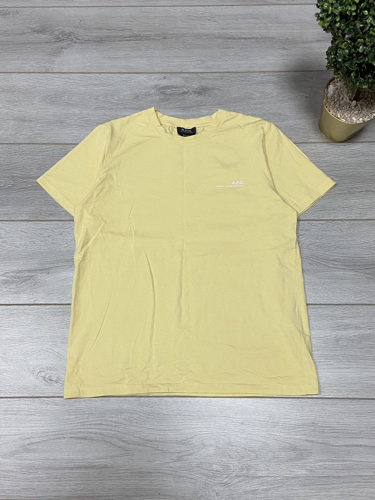 A.P.C. APC Rue Madam Paris basic t-shirt small logo Size US L / EU 52-54 / 3 - 1 Thumbnail