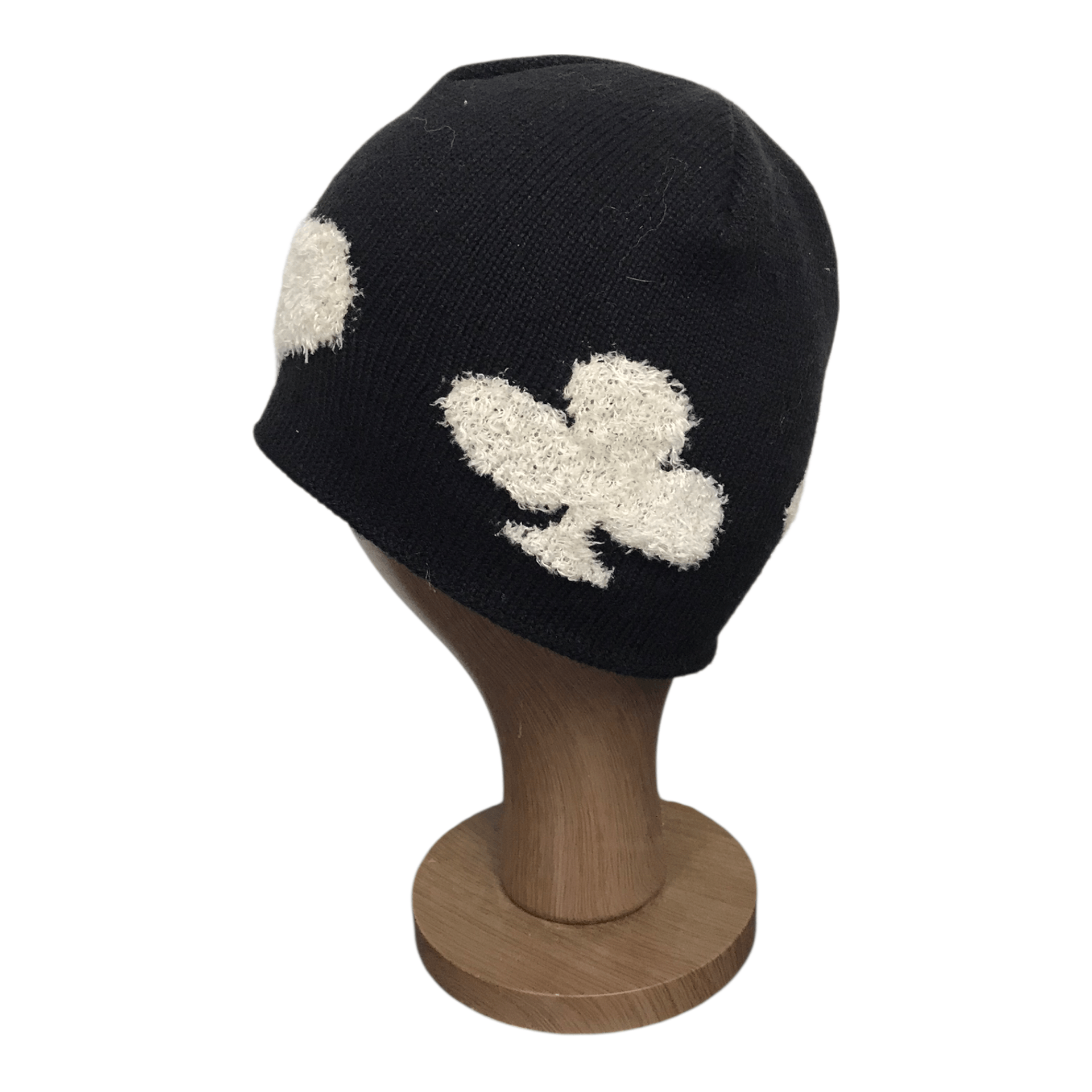 Hysteric Glamour × Japanese Brand Japanese Royal Black Distress Beanie Size ONE SIZE - 2 Thumbnail