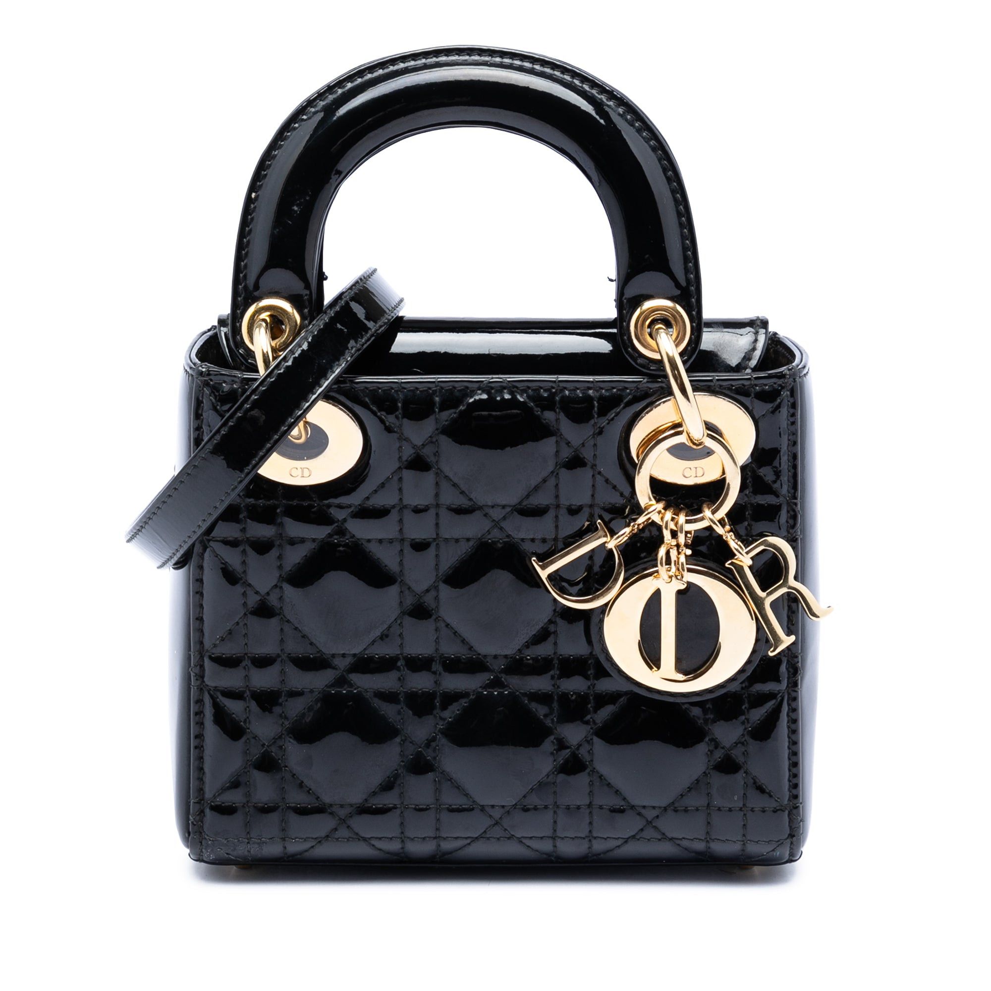 Dior Mini Patent Cannage Lady Dior Size ONE SIZE - 1 Thumbnail