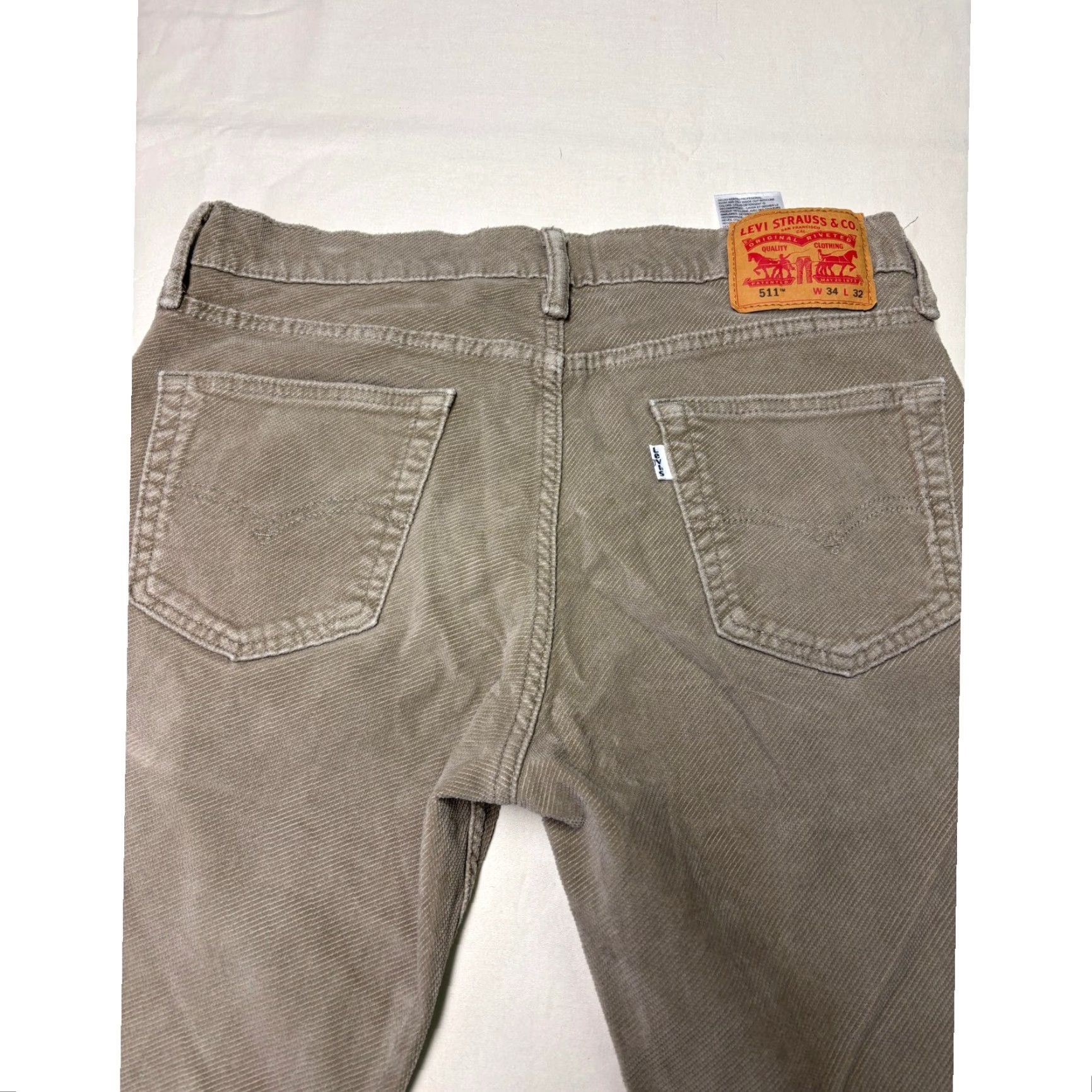 Vintage Levi Strauss & Co Levi's 511 Corduroy Pants Slim Fit Men Tan W34 L28 Zip Button Pocket 5-Pocket Herringbone Corduroy Jeans Size US 34 / EU 50 - 7 Thumbnail