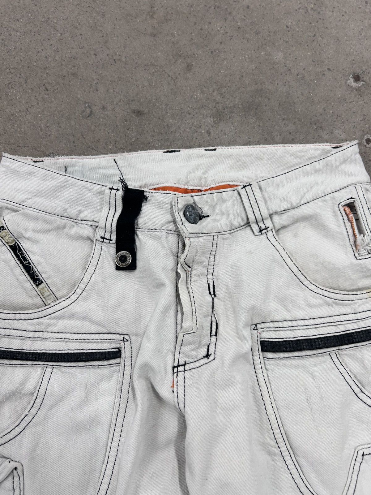 Other Vintage Crazy Hedi Slimane Style Biker Motorcycle Jeans Size US 30 / EU 46 - 5 Thumbnail