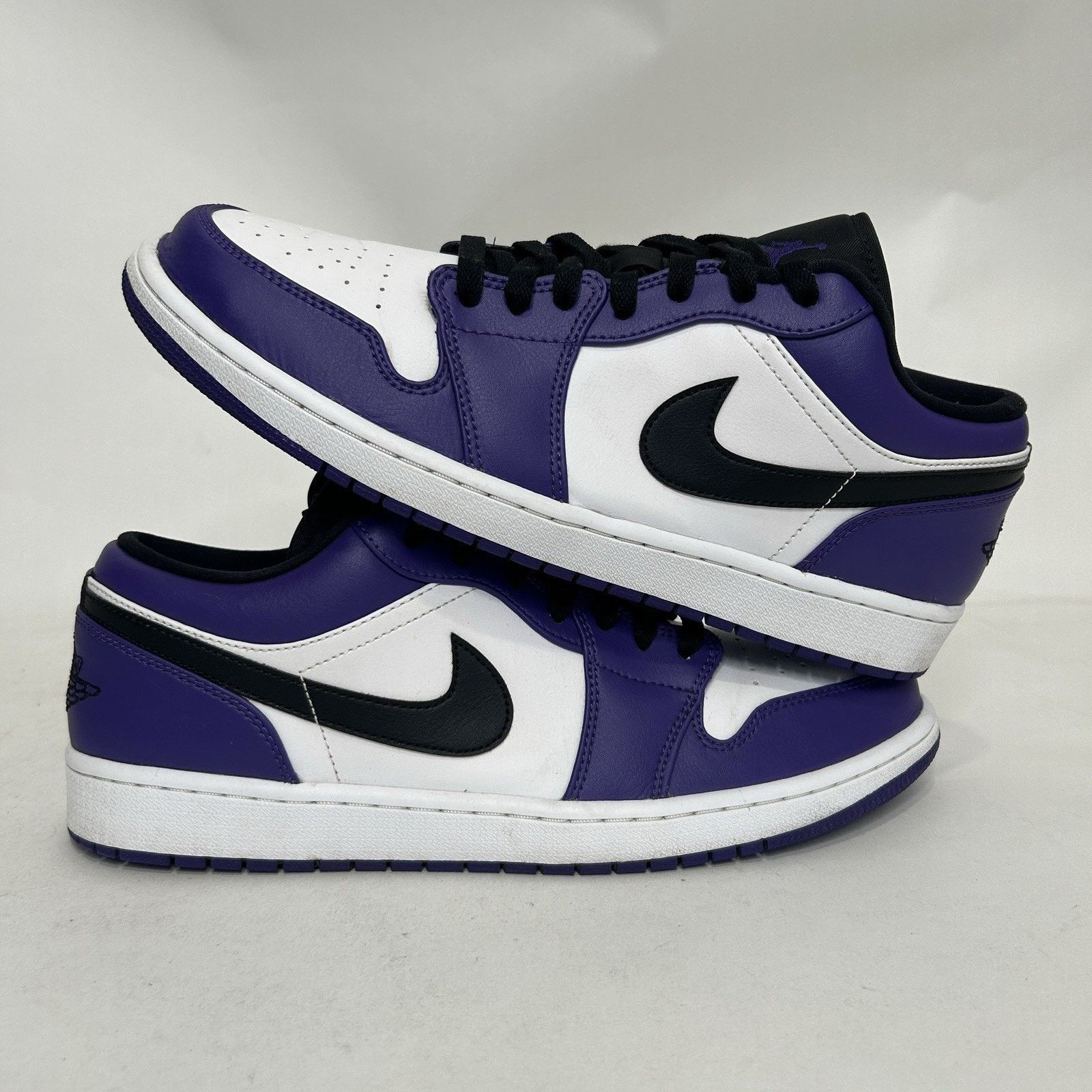 Jordan Brand Nike Air Jordan 1 Retro Low “Court Purple White” Size US 12 / EU 45 - 1 Thumbnail