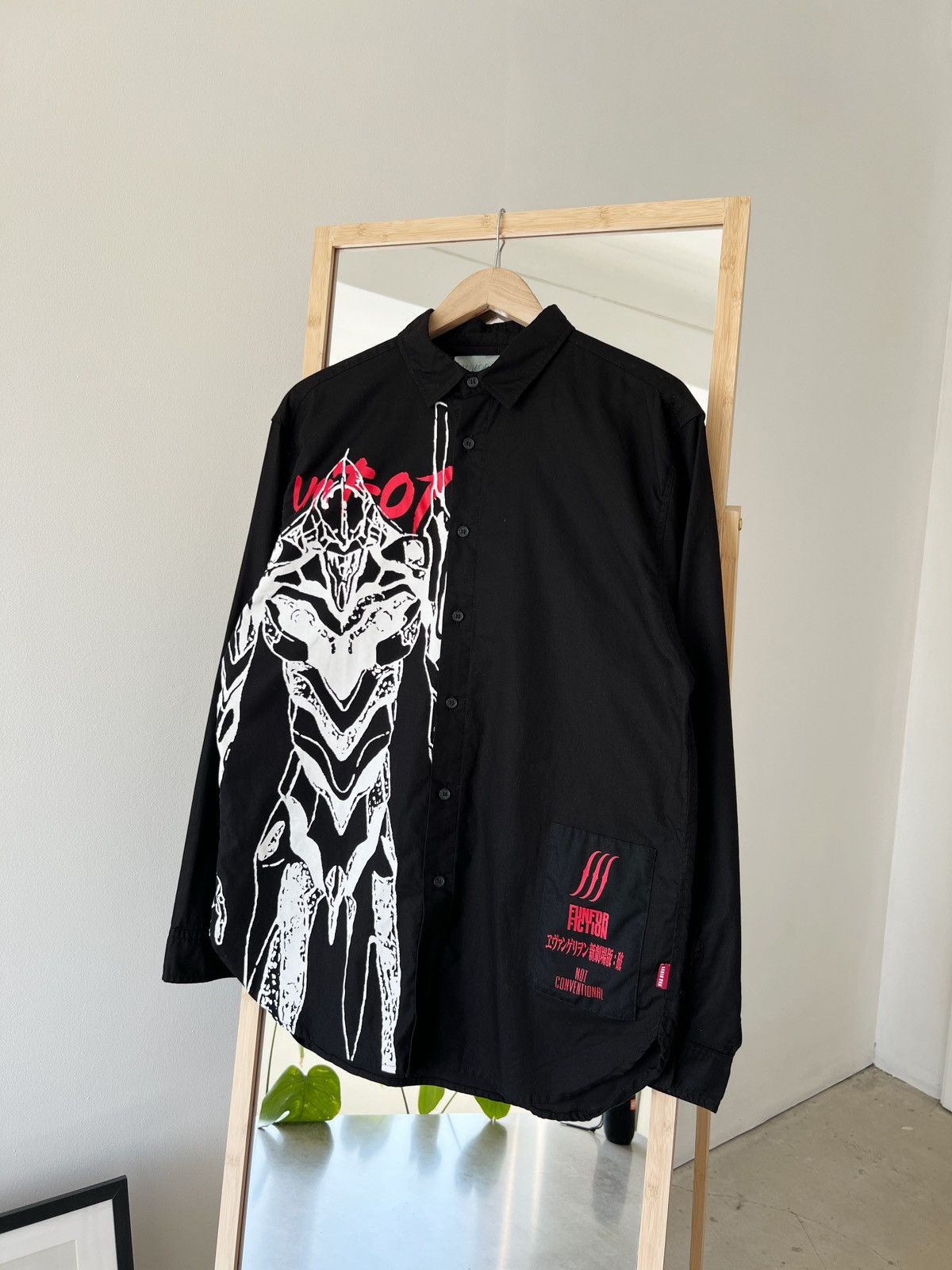 Japanese Brand Not Conventional Evangelion Black Shirt fun for fiction Size US XL / EU 56 / 4 - 2 Thumbnail