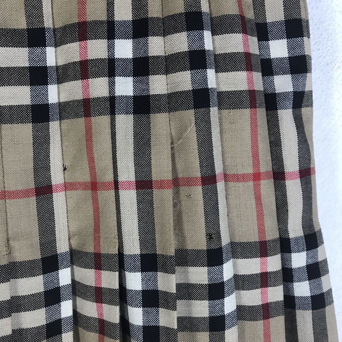 Burberry Burberry London Nova Check Pleated Wool Midi Kilt Skirt Size 27" / US 4 / IT 40 - 10 Thumbnail