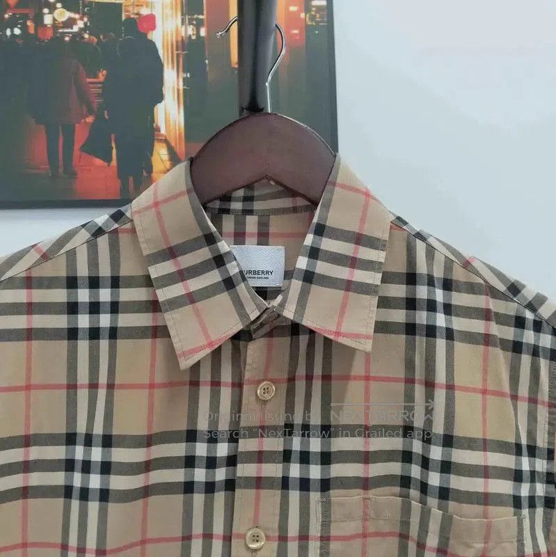 Burberry Burberry Khaki Cotton Short Sleeve Shirt. Size US S / EU 44-46 / 1 - 3 Thumbnail