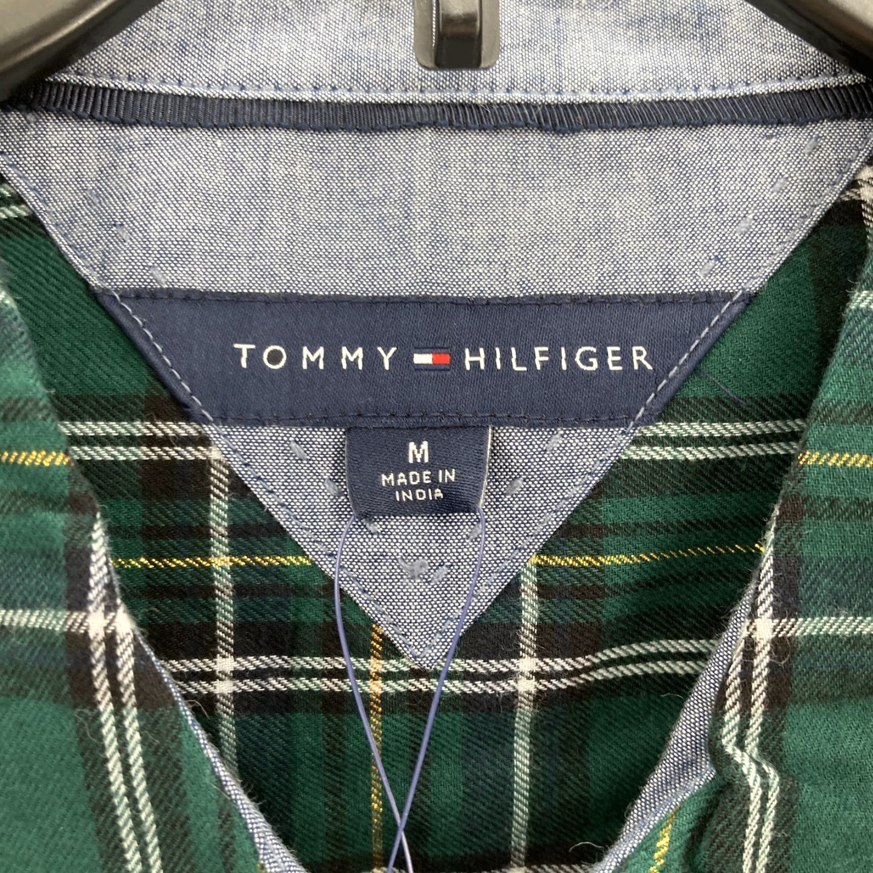 Tommy Hilfiger Tommy Hilfiger Shirt Mens Medium Green Gold Plaid Button Up Long Sleeve Preppy Size US M / EU 48-50 / 2 - 4 Thumbnail