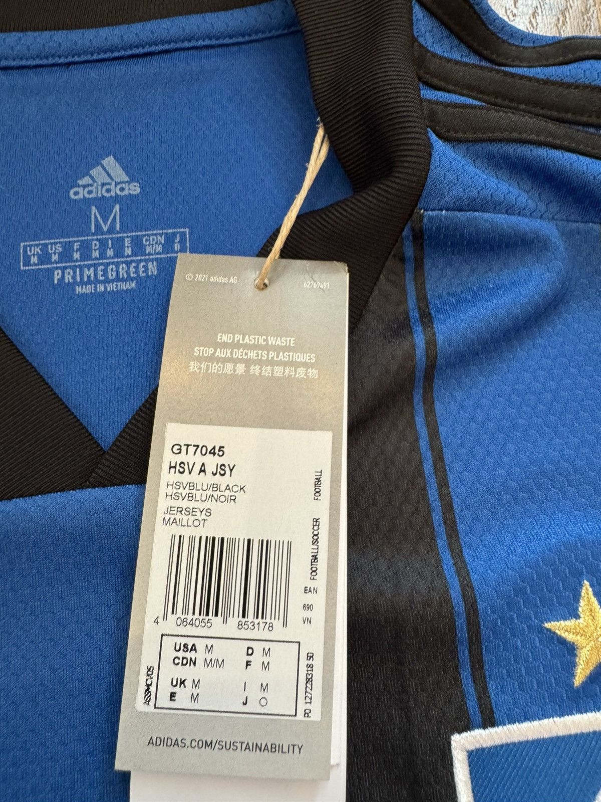 Adidas HAMBURG SV GERMANY 2021/2022 FOOTBALL SHIRT ADIDAS SZ M Size US M / EU 48-50 / 2 - 8 Thumbnail