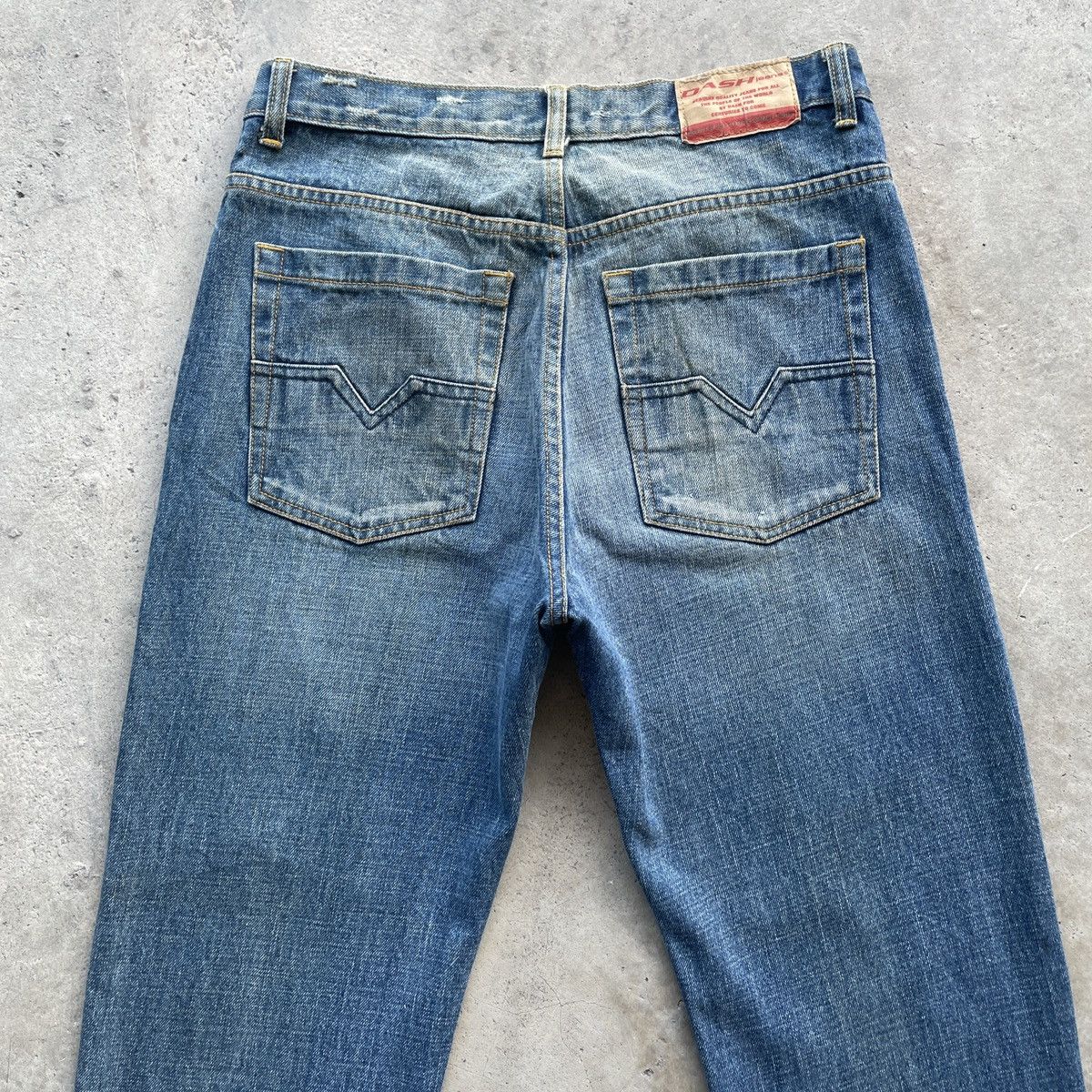 Japanese Brand Vintage Dash Jeans Japan Faded Distressed Denim Pants W32x30 Size US 32 / EU 48 - 11 Thumbnail