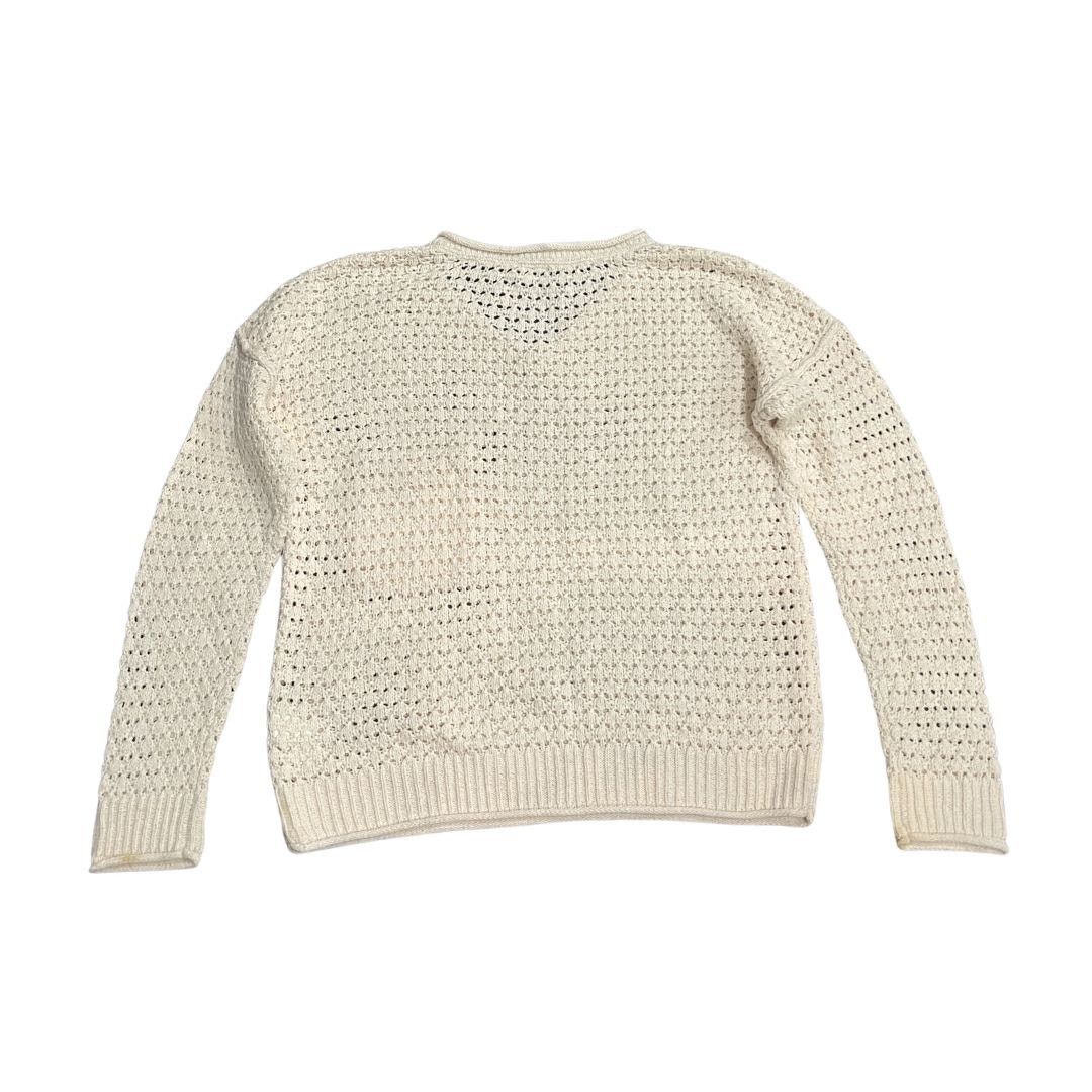 Other Roxy Open Knit Crochet VNeck Sweater Beachy Boho Relaxed Fit Size M / US 6-8 / IT 42-44 - 2 Thumbnail