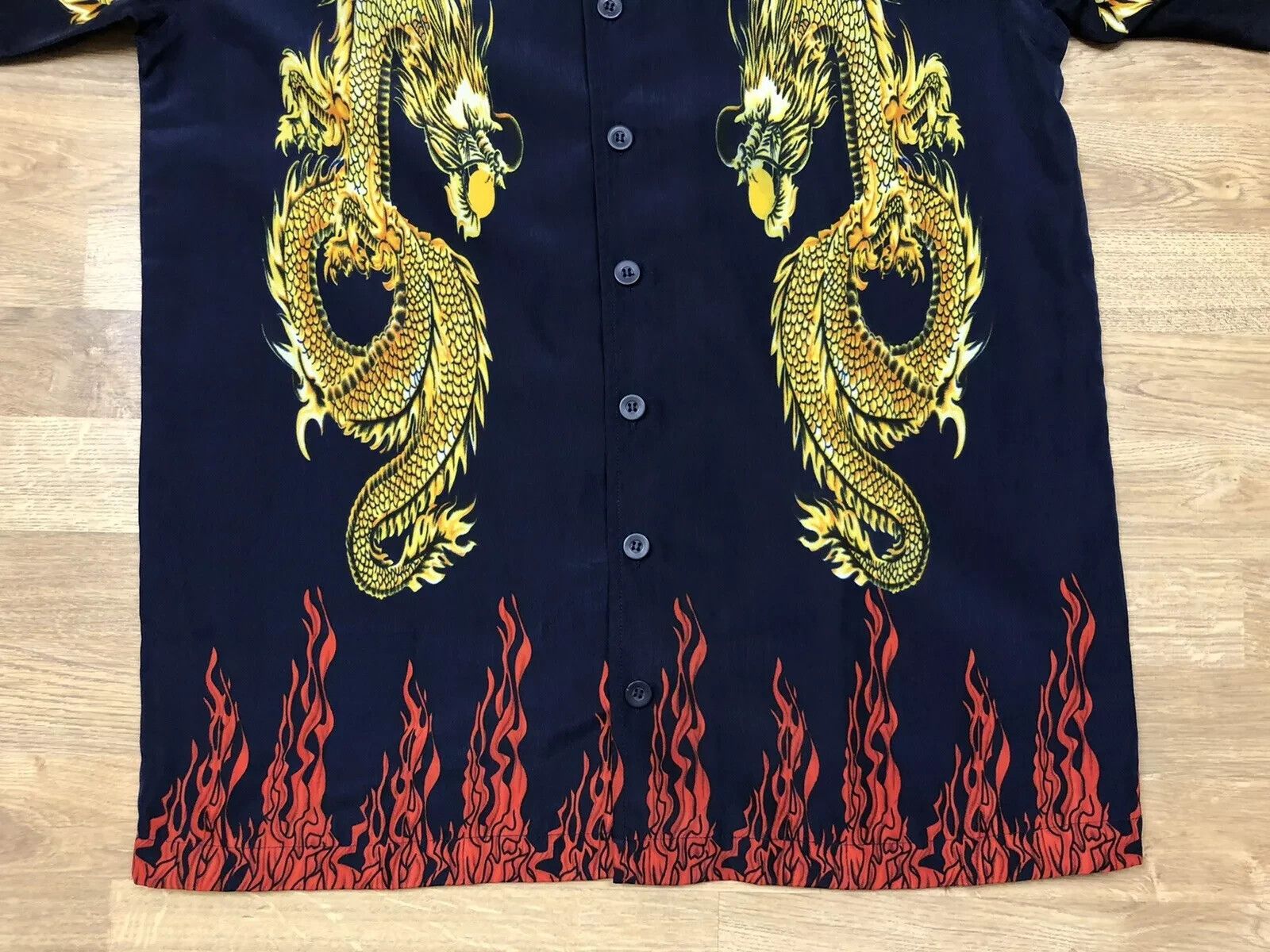 Vintage Dnon jeans Vintage 2000s Y2K graphic Tiger Dragon Fire Rave Size US S / EU 44-46 / 1 - 9 Thumbnail