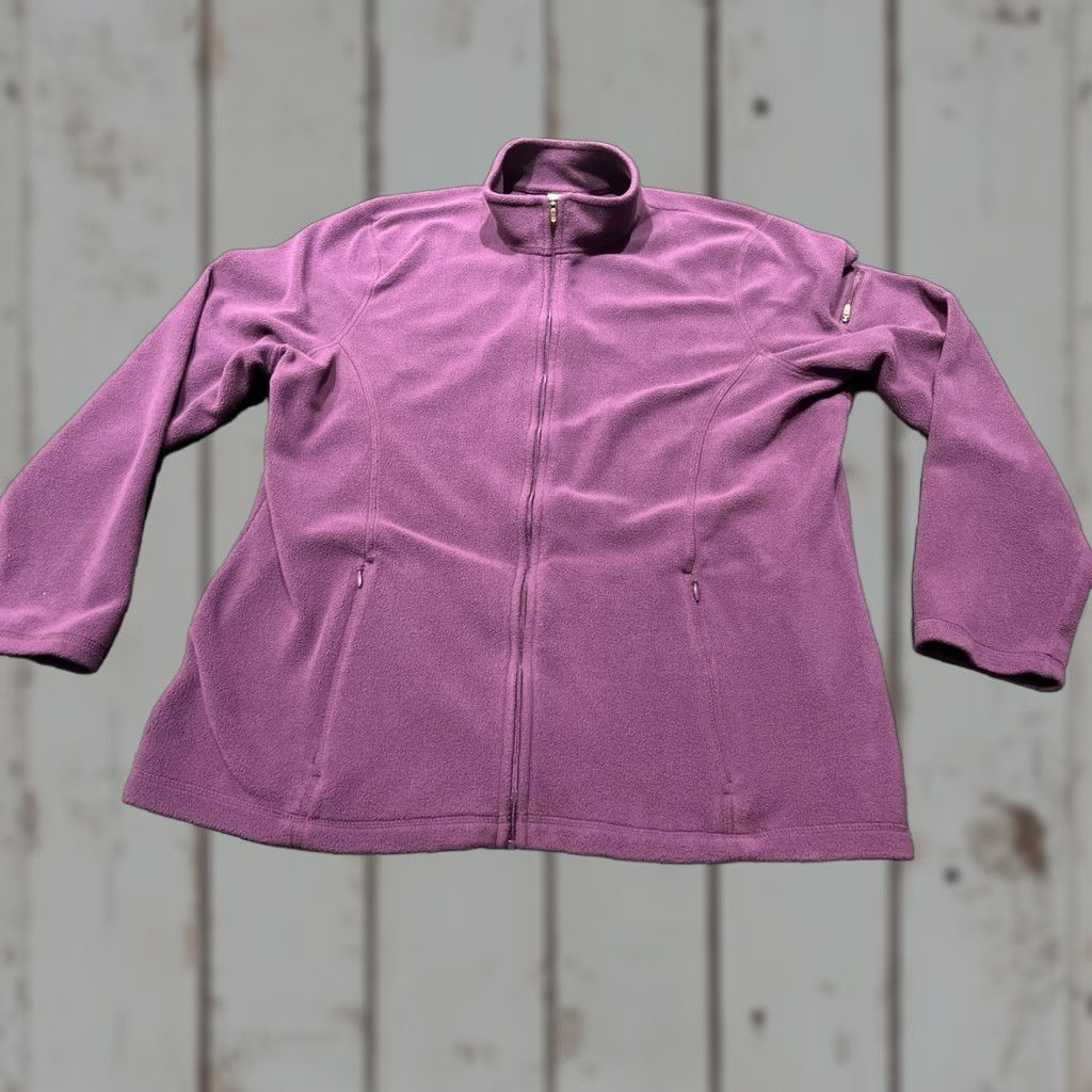 Vintage LL Bean Women Sweater XL Purple Full Zip Fleece Womens Size XL / US 12-14 / IT 48-50 - 1 Thumbnail