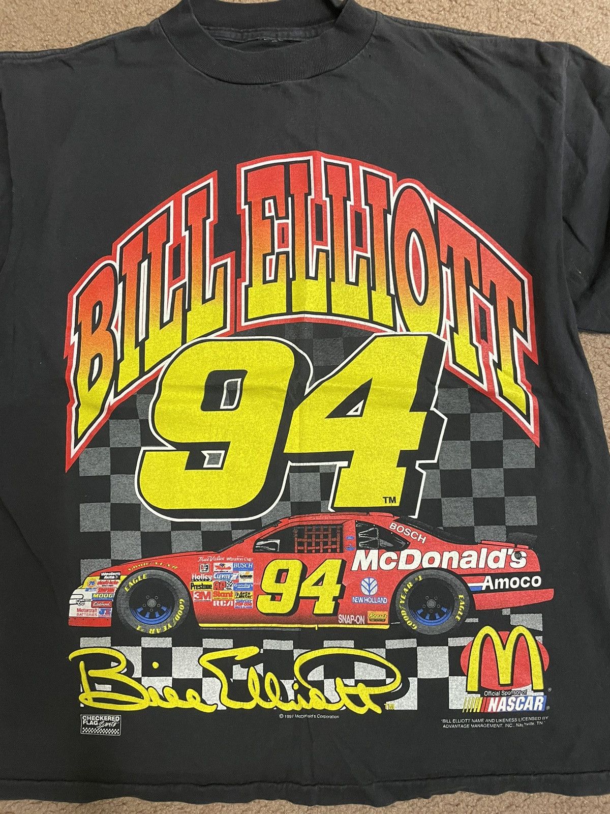 1997 Bill Elliot x McDonald’s orders t shirt.