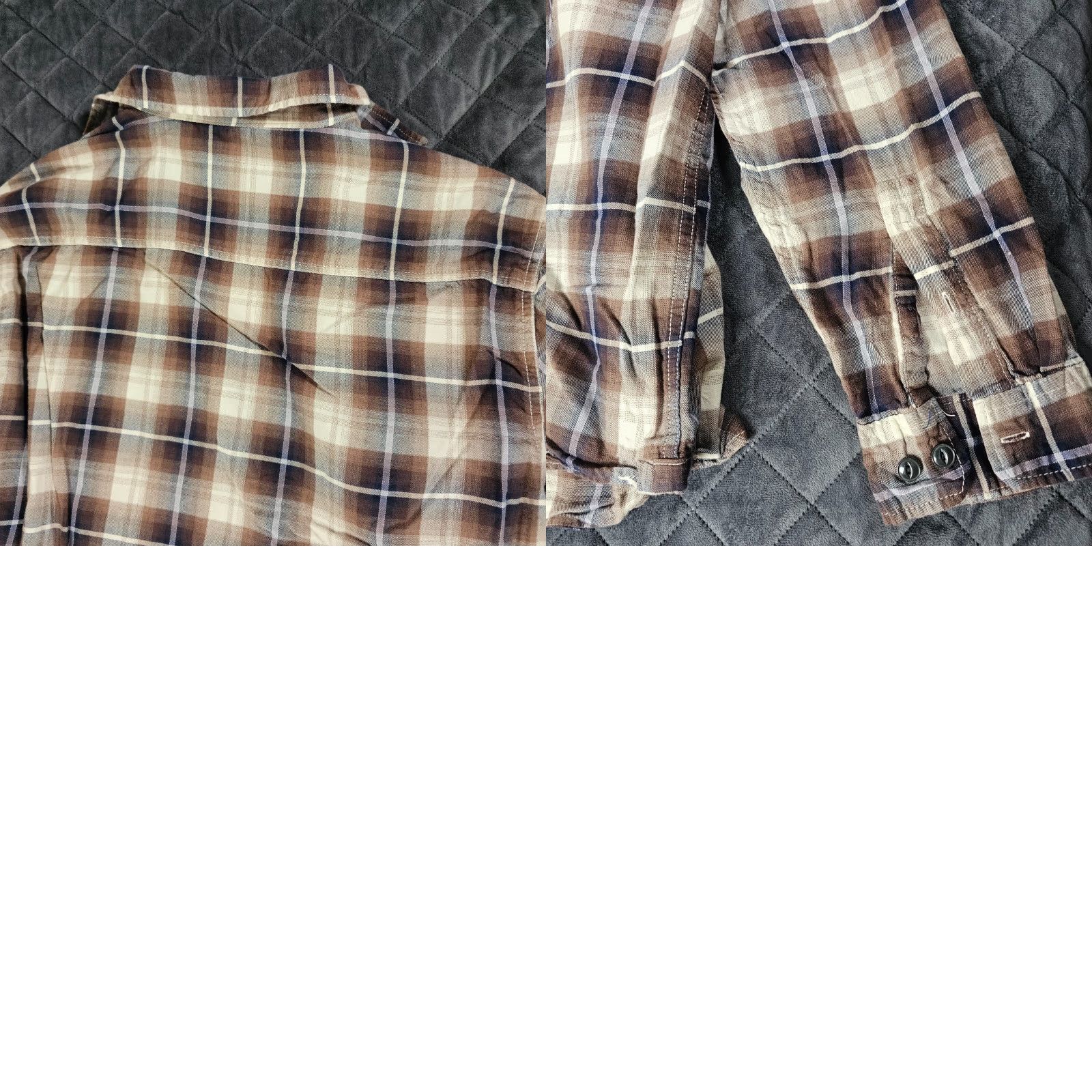 Vintage Brooklyn Calling NYC Button Up Shirt Mens XL Brown White Long Sleeve Plaid Size US XL / EU 56 / 4 - 8 Thumbnail